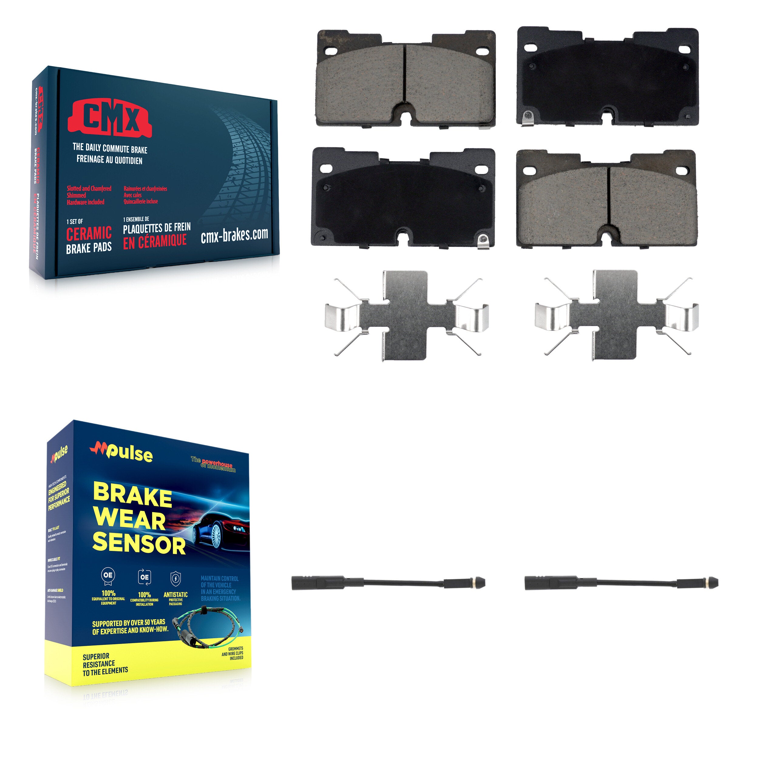 CMX KCW-100700 Disc Brake Pad for 2019-2024 Chevrolet Silverado 1500, Chevrolet Silverado 1500 LTD, GMC Sierra 1500 & more - Front product image