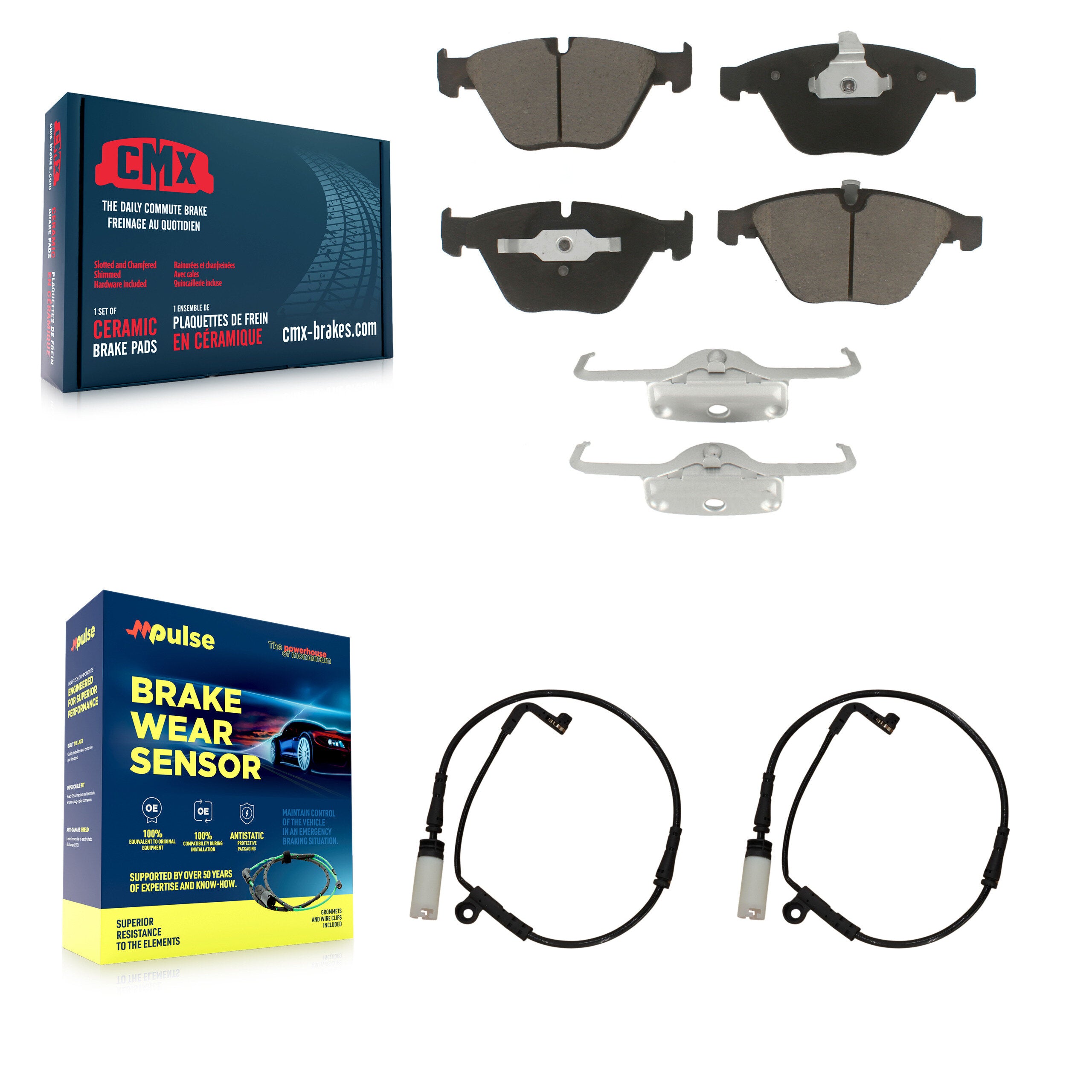 CMX KCW-100712 Disc Brake Pad for 2004-2010 BMW 528i xDrive, BMW 535i xDrive, BMW 525i & more - Front product image