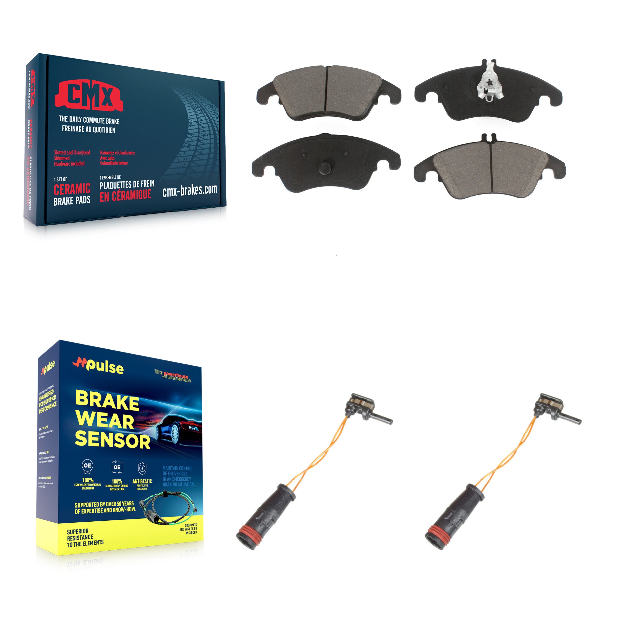 CMX KCW-100731 Disc Brake Pad for 2008-2020 Mercedes-Benz SLC300, Mercedes-Benz E400, Mercedes-Benz E550 & more - Front product image