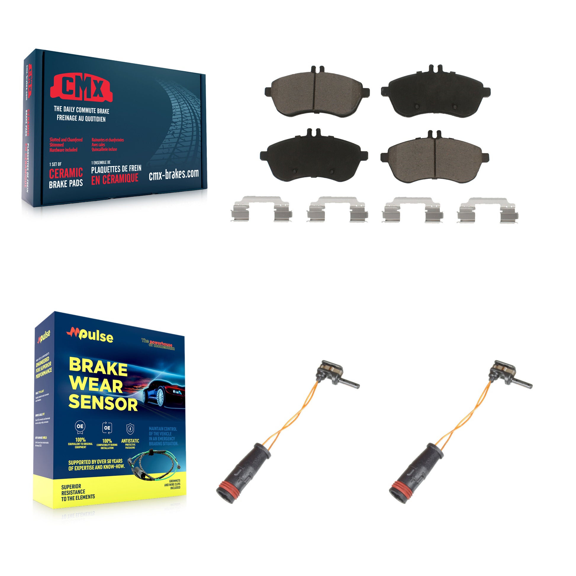 CMX KCW-100732 Disc Brake Pad for 2008-2015 Mercedes-Benz C250, Mercedes-Benz C300, Mercedes-Benz SLK250 & more - Front product image