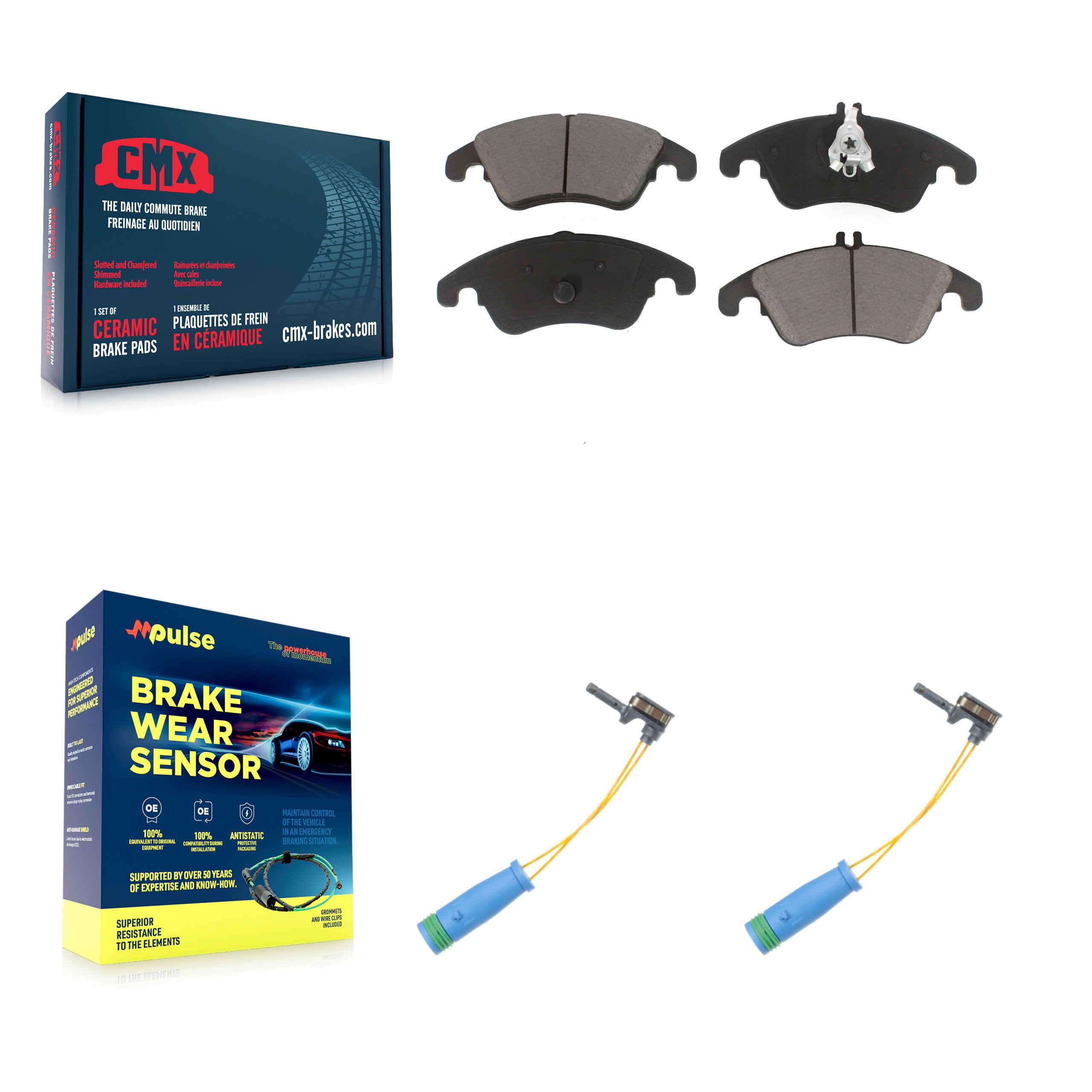 CMX KCW-100733 Disc Brake Pad for 2012-2016 Mercedes-Benz E400, Mercedes-Benz C250 - Front product image