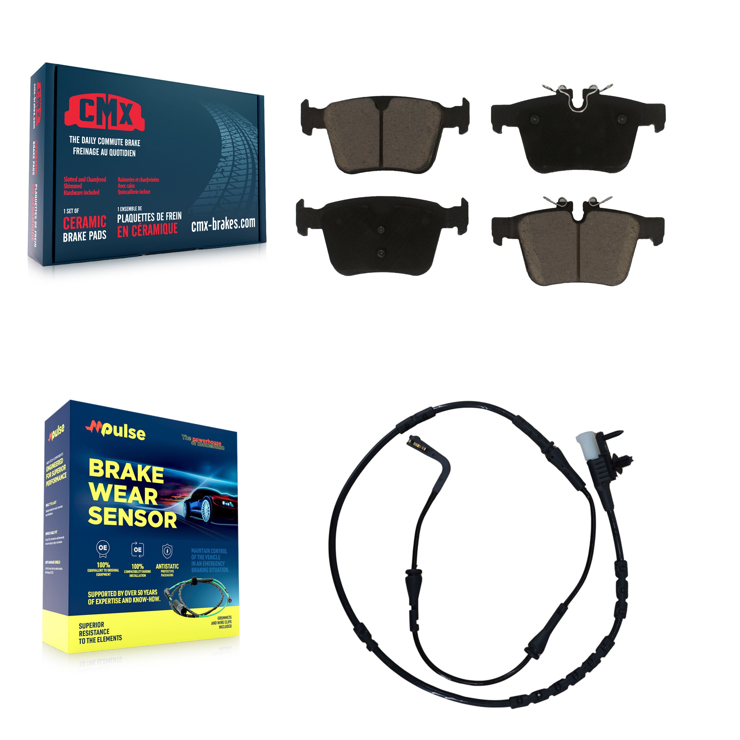 CMX KCW-100764 Disc Brake Pad for 2017-2024 Jaguar F-Pace, Land Rover Range Rover Velar - Rear product image