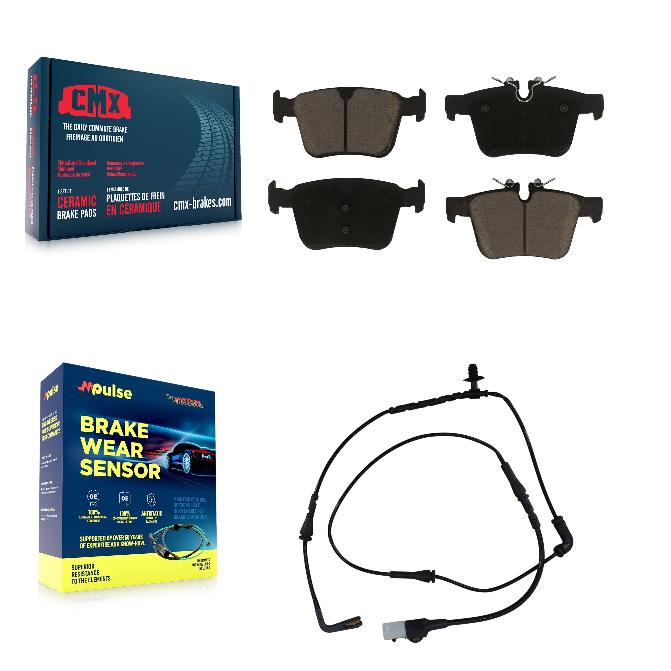 CMX KCW-100770 Disc Brake Pad for 2016-2017 Land Rover Range Rover Evoque - Rear product image