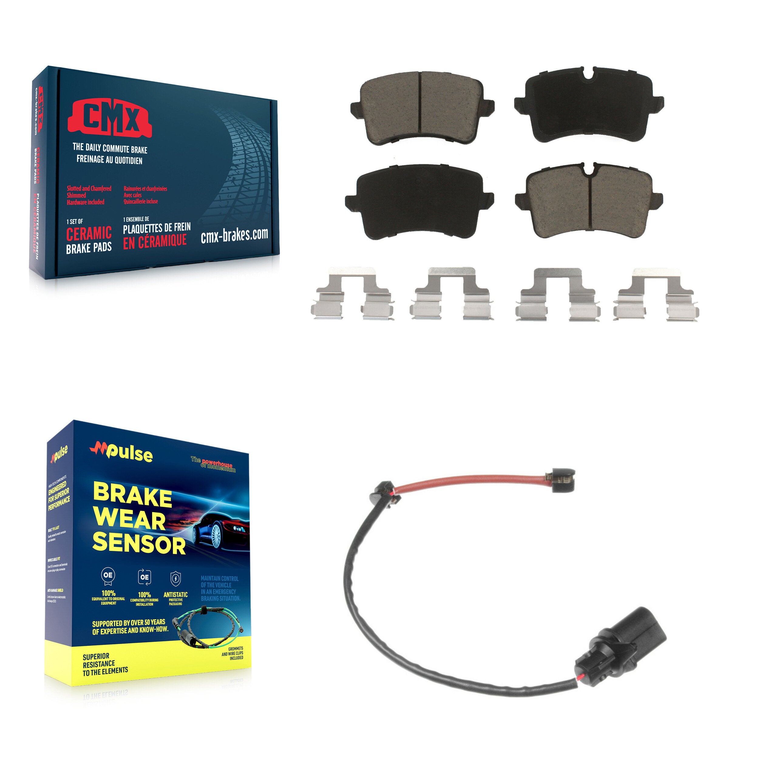 CMX KCW-100773 Disc Brake Pad for 2012-2017 Porsche Macan, Audi A6 - Rear product image
