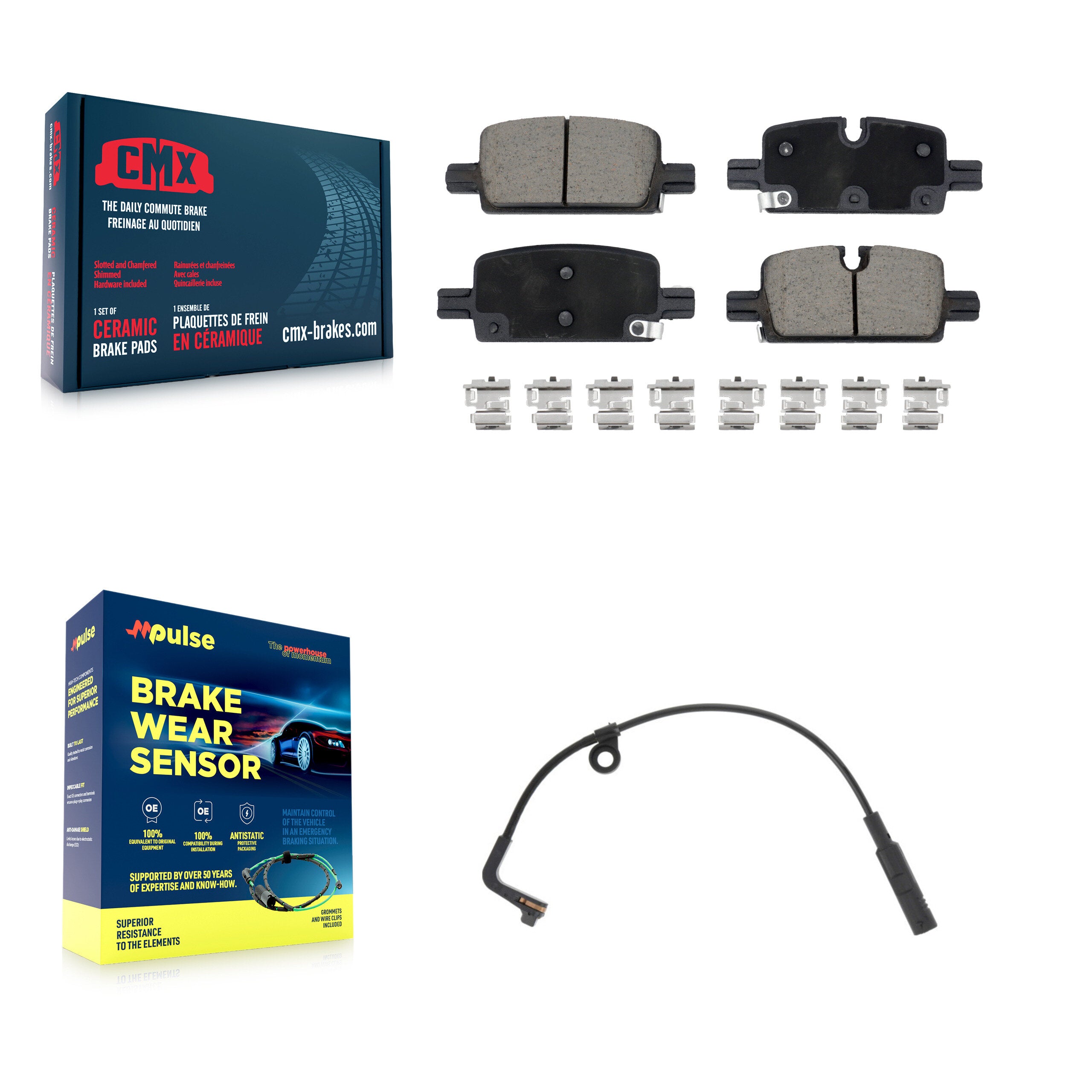 CMX KCW-100785 Disc Brake Pad for 2019-2024 Cadillac LYRIQ, Chevrolet Colorado, GMC Canyon & more - Rear product image