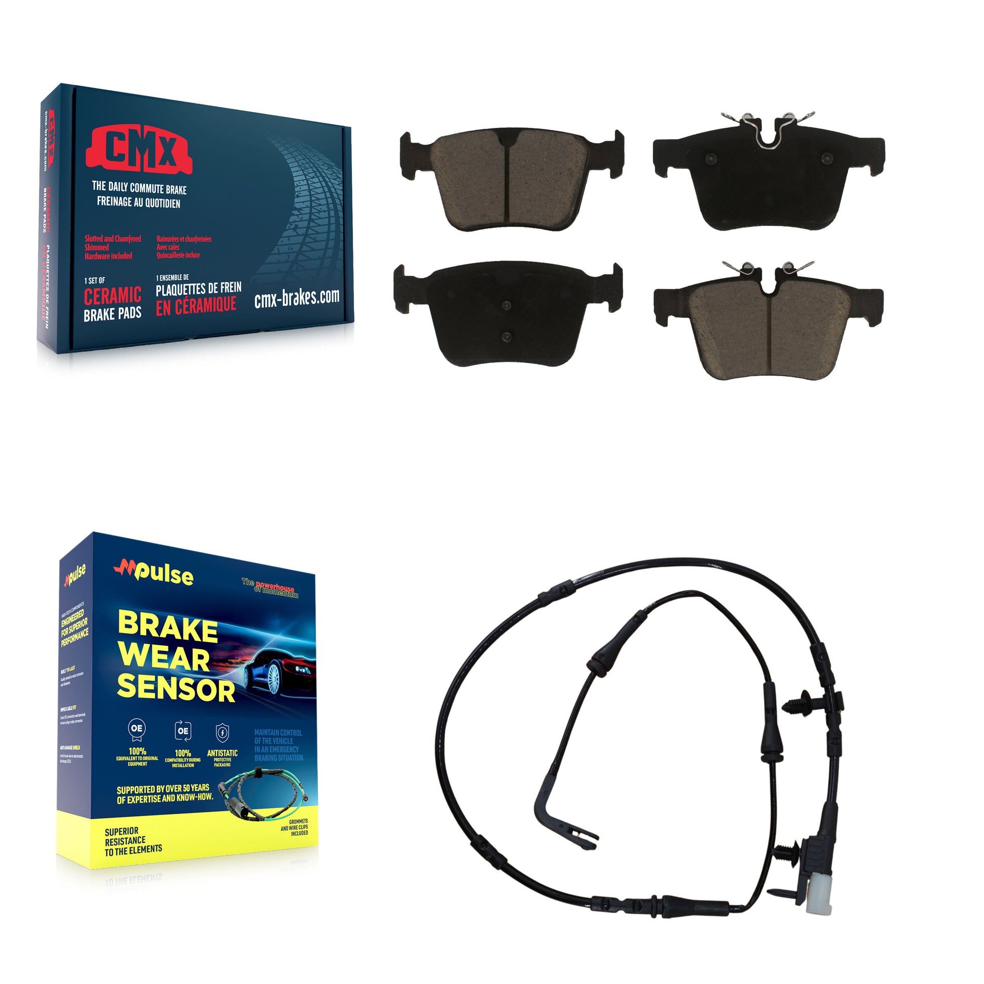 CMX KCW-100787 Disc Brake Pad for 2017-2024 Jaguar XF, Jaguar XE - Rear product image
