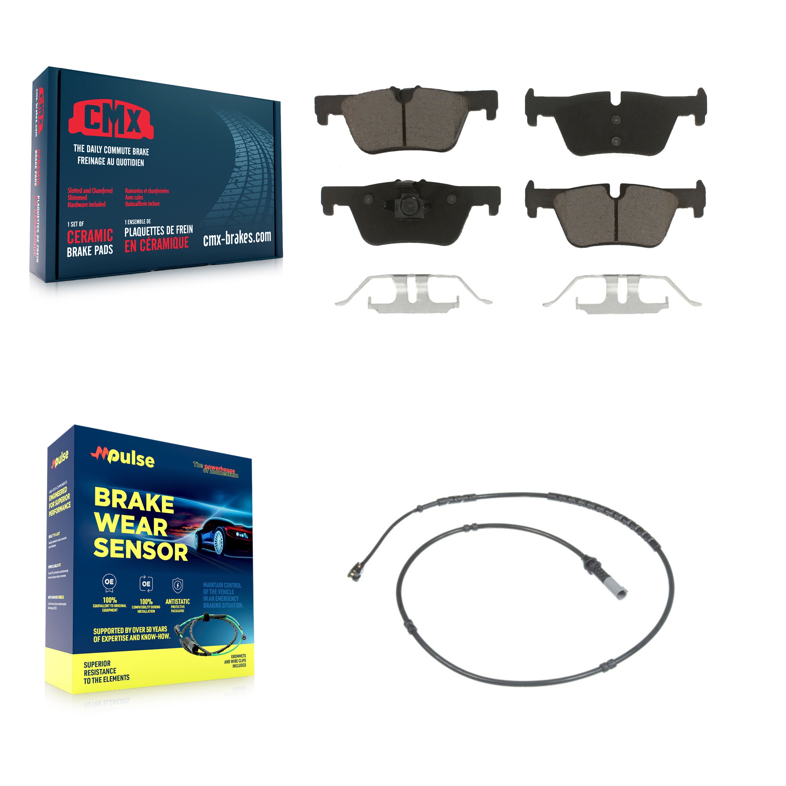CMX KCW-100796 Disc Brake Pad for 2012-2021 BMW 230i, BMW 230i xDrive, BMW 330i xDrive & more - Rear product image