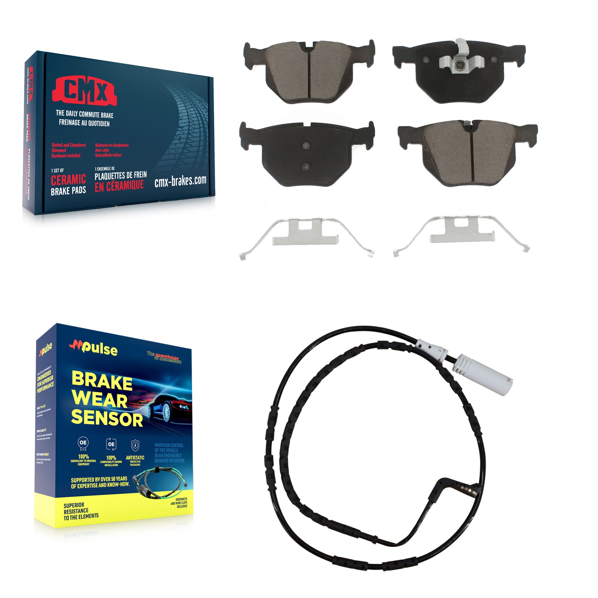 CMX KCW-100798 Disc Brake Pad for 2006-2010 BMW 335d, BMW 335i xDrive, BMW 335i & more - Rear product image