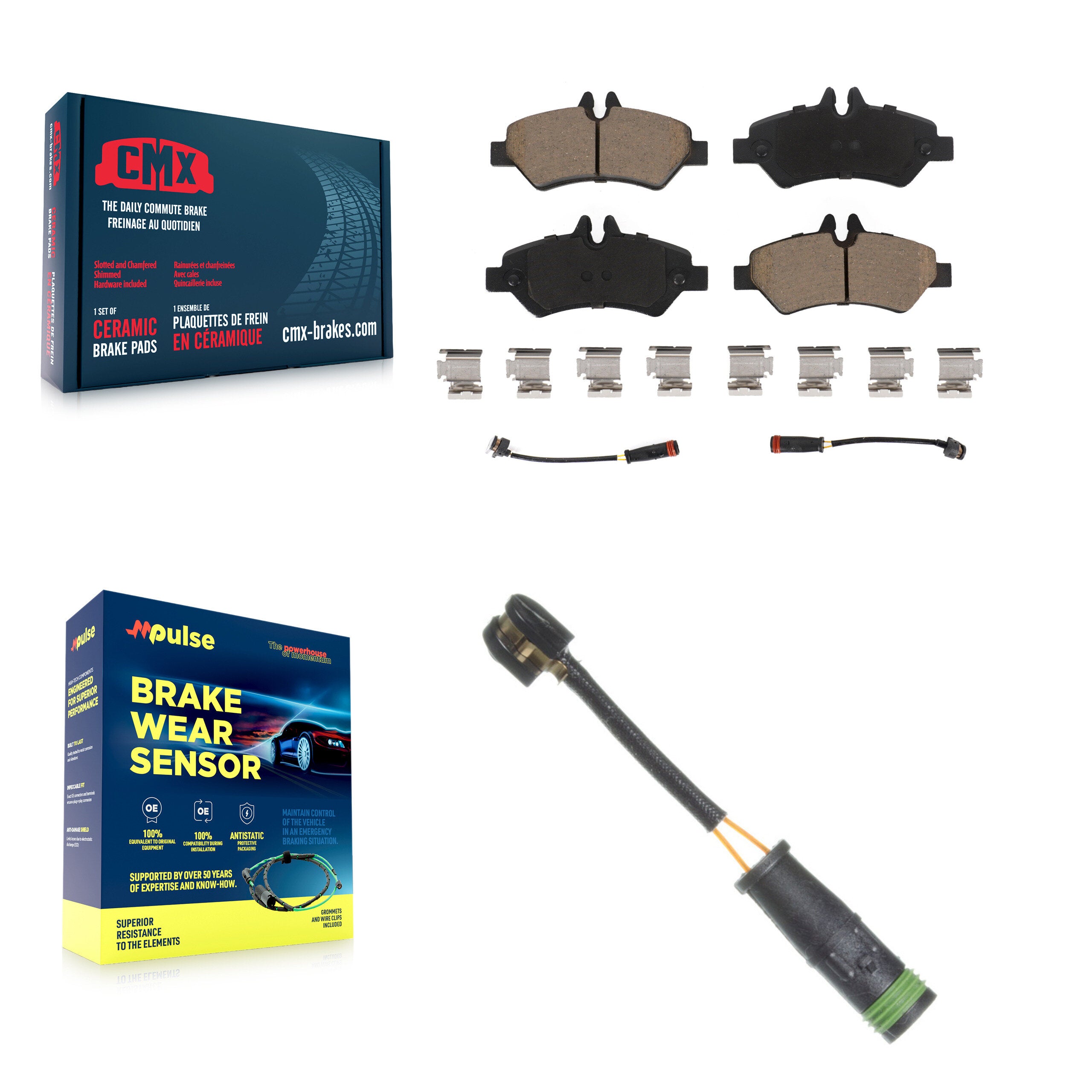 CMX KCW-100811 Disc Brake Pad for 2007-2018 Mercedes-Benz Sprinter 3500, Freightliner Sprinter 2500 - Rear product image