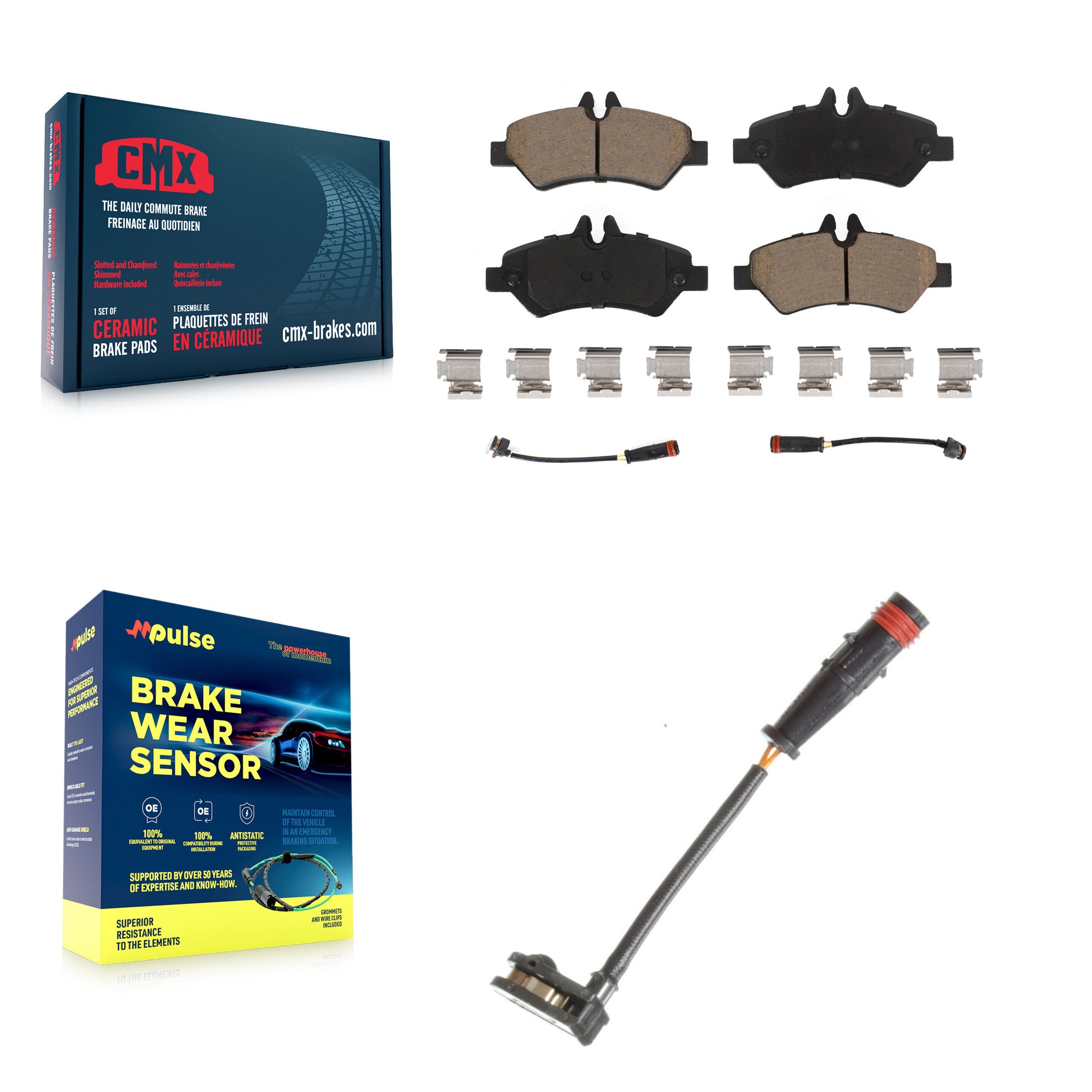 CMX KCW-100813 Disc Brake Pad for 2007-2018 Mercedes-Benz Sprinter 2500, Mercedes-Benz Sprinter 3500, Dodge Sprinter 2500 & more - Rear product image