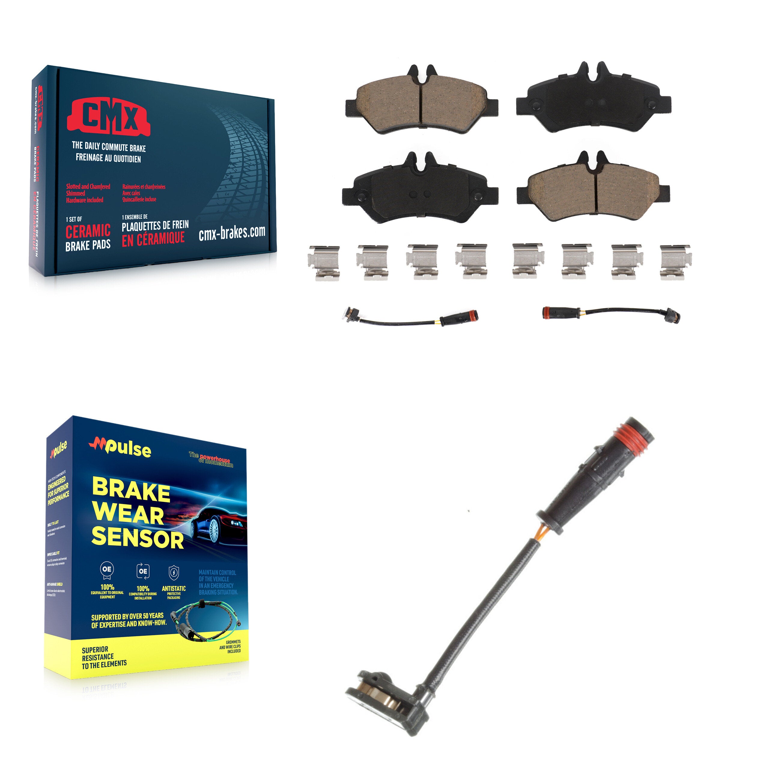 CMX KCW-100813 Disc Brake Pad for 2007-2018 Mercedes-Benz Sprinter 2500, Mercedes-Benz Sprinter 3500, Dodge Sprinter 2500 & more - Rear product image