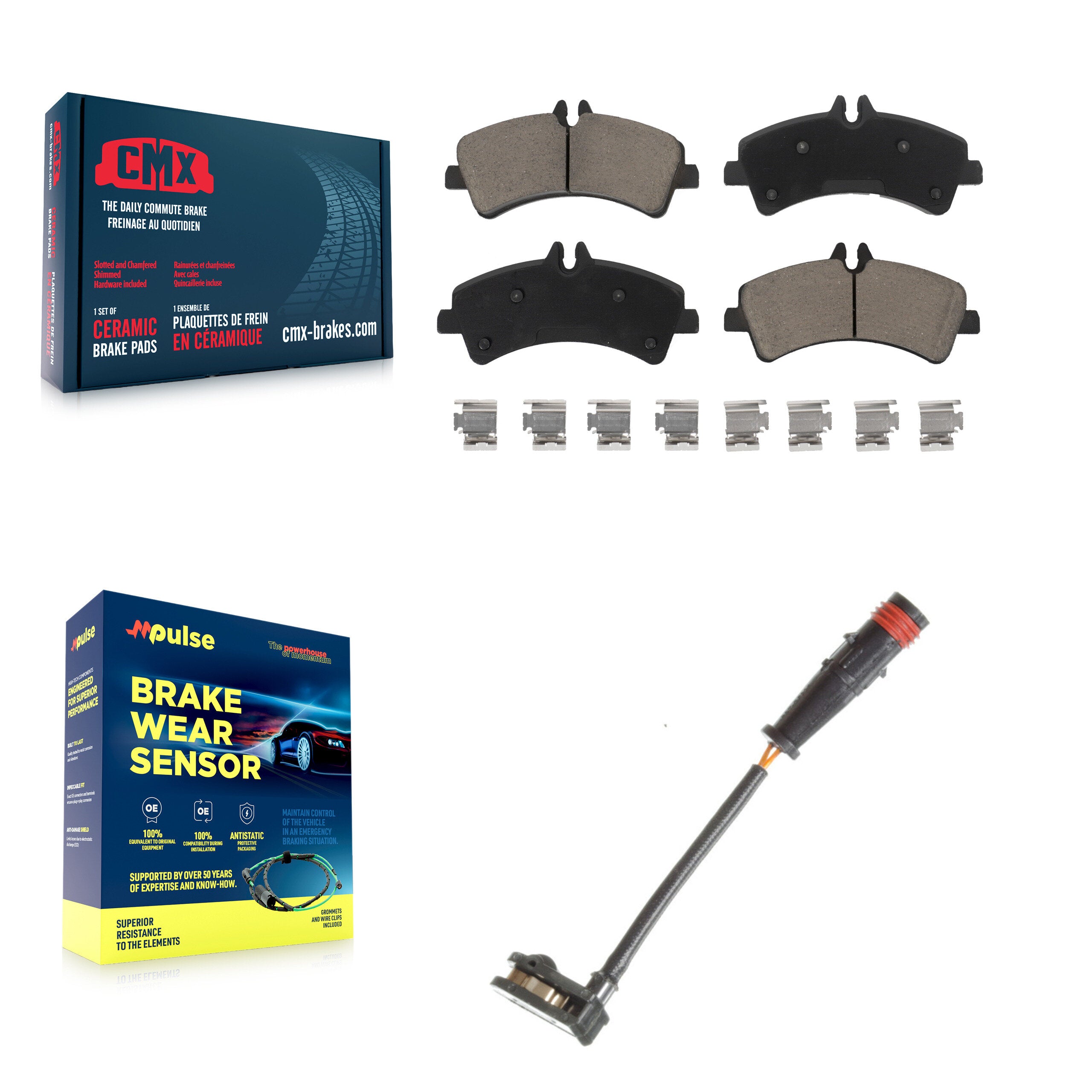 CMX KCW-100814 Disc Brake Pad for 2009-2018 Mercedes-Benz Sprinter 3500, Dodge Sprinter 3500 - Rear product image