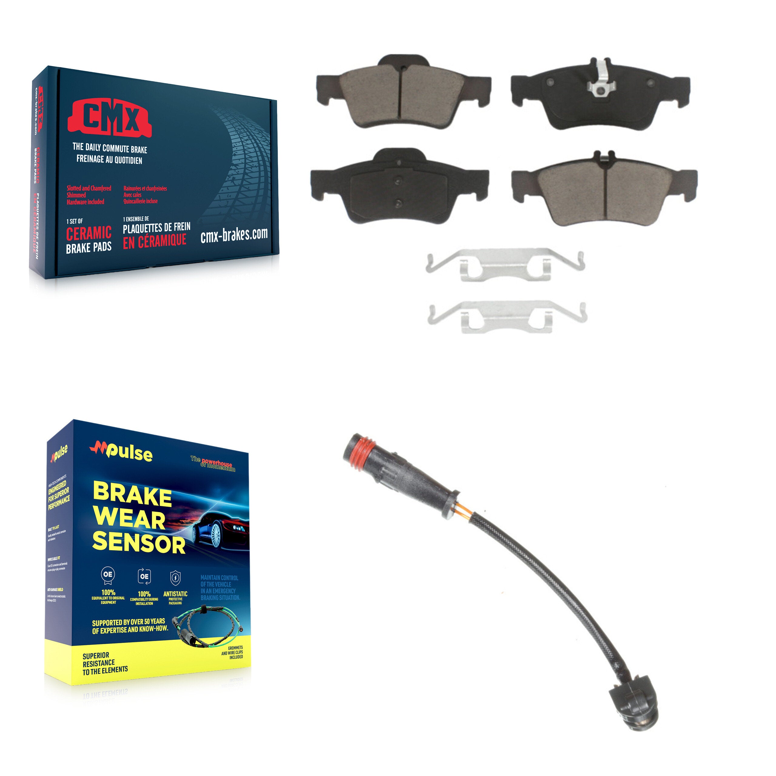 CMX KCW-100817 Disc Brake Pad for 2007-2011 Mercedes-Benz SL63 AMG, Mercedes-Benz SL65 AMG - Rear product image