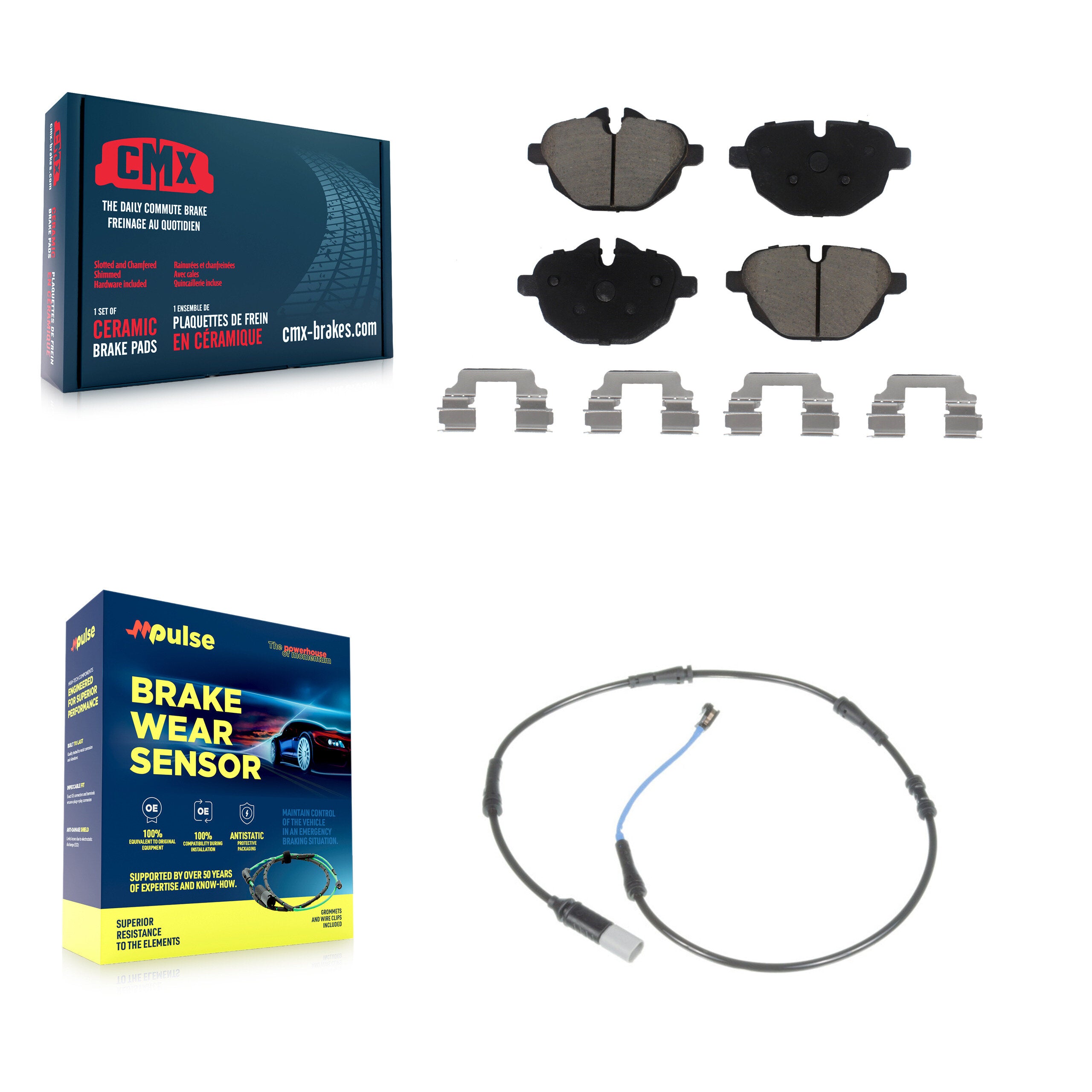 CMX KCW-100829 Disc Brake Pad for 2011-2016 BMW 535d, BMW 535d xDrive, BMW 535i & more - Rear product image