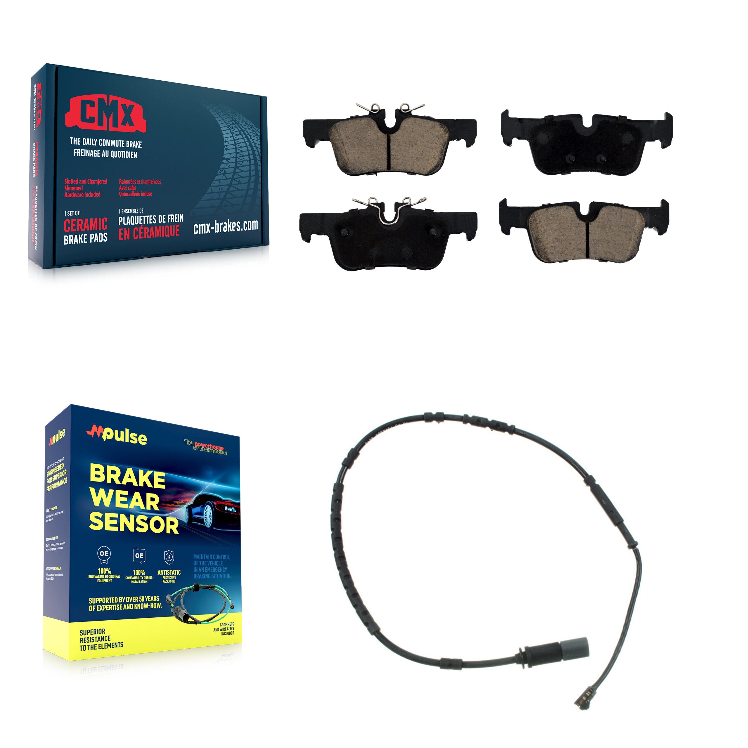 CMX KCW-100842 Disc Brake Pad for 2014-2021 BMW i3, BMW i3s - Rear product image