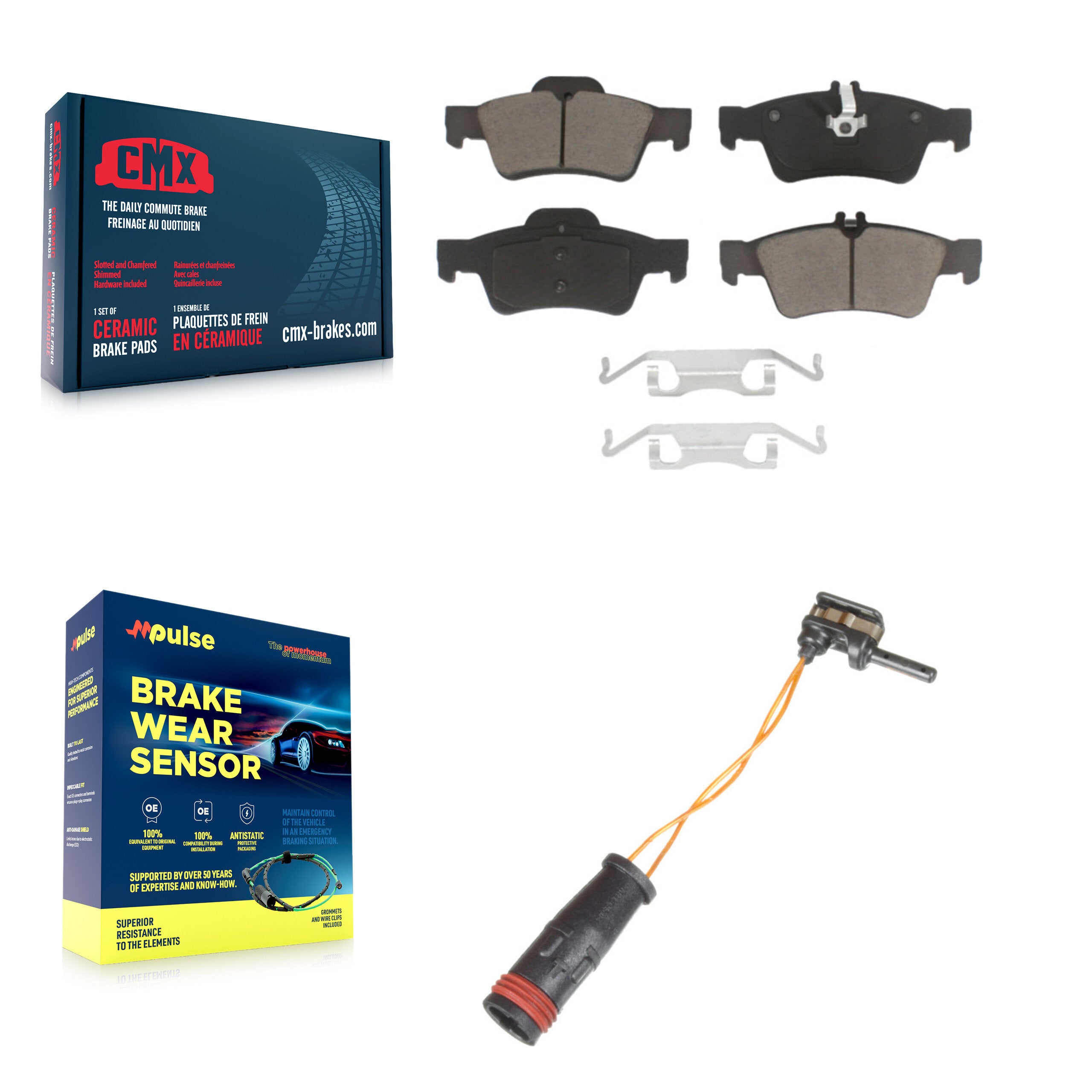 CMX KCW-100845 Disc Brake Pad for 2003-2018 Mercedes-Benz E400, Mercedes-Benz CLS400, Mercedes-Benz E350 & more - Rear product image