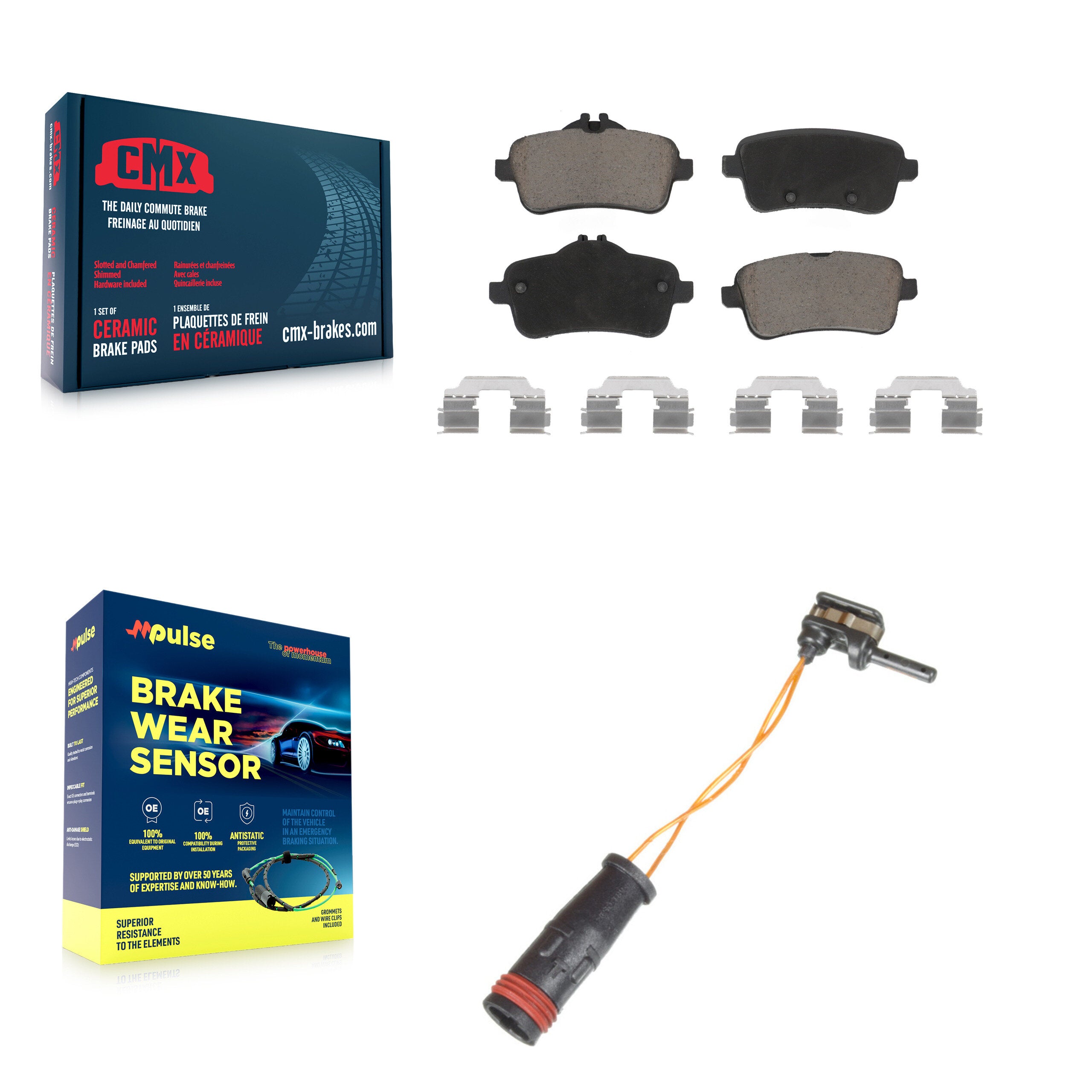 CMX KCW-100847 Disc Brake Pad for 2012-2020 Mercedes-Benz GLE400, Mercedes-Benz GLE43 AMG, Mercedes-Benz GLS350d & more - Rear product image