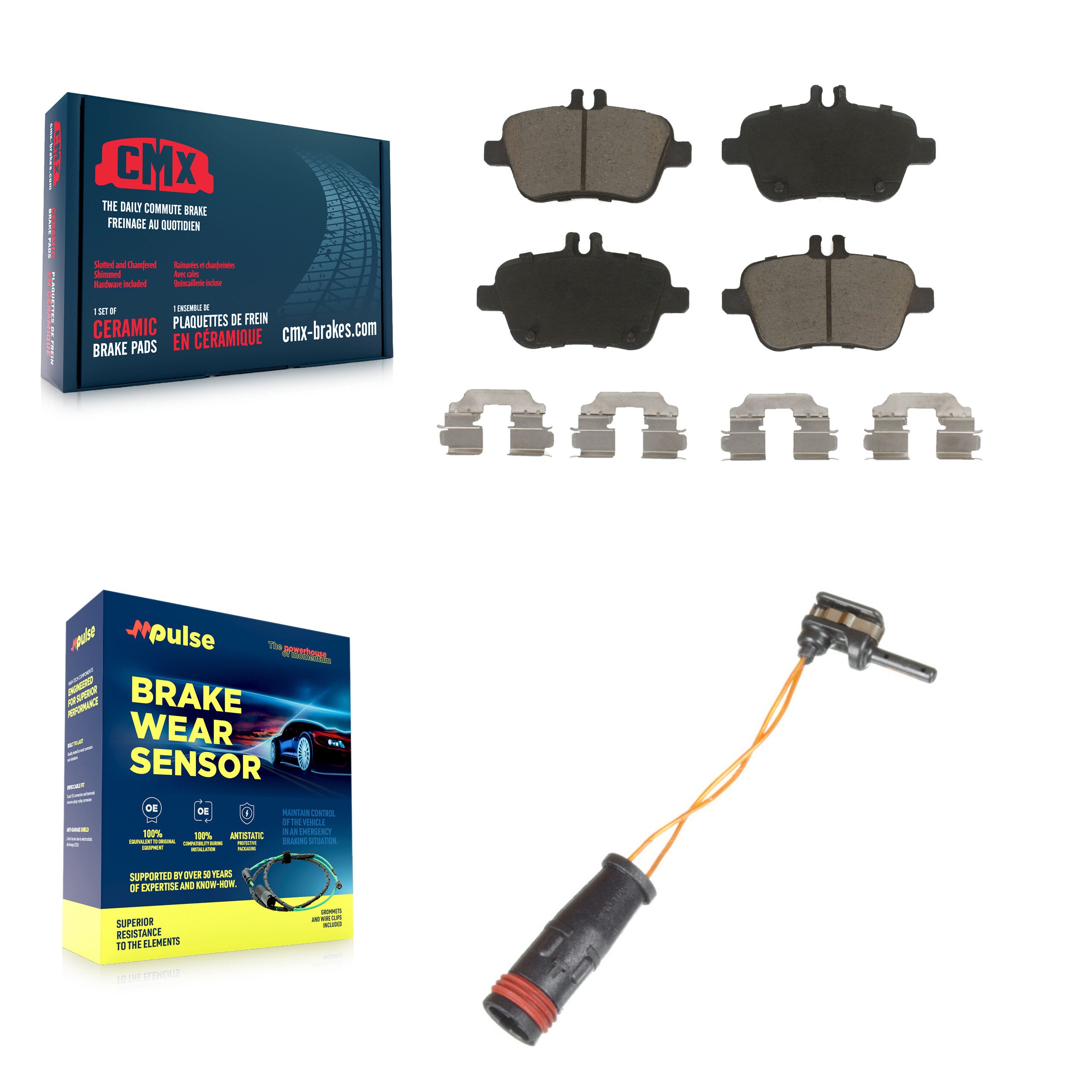 CMX KCW-100848 Disc Brake Pad for 2012-2016 Mercedes-Benz SLK350 - Rear product image