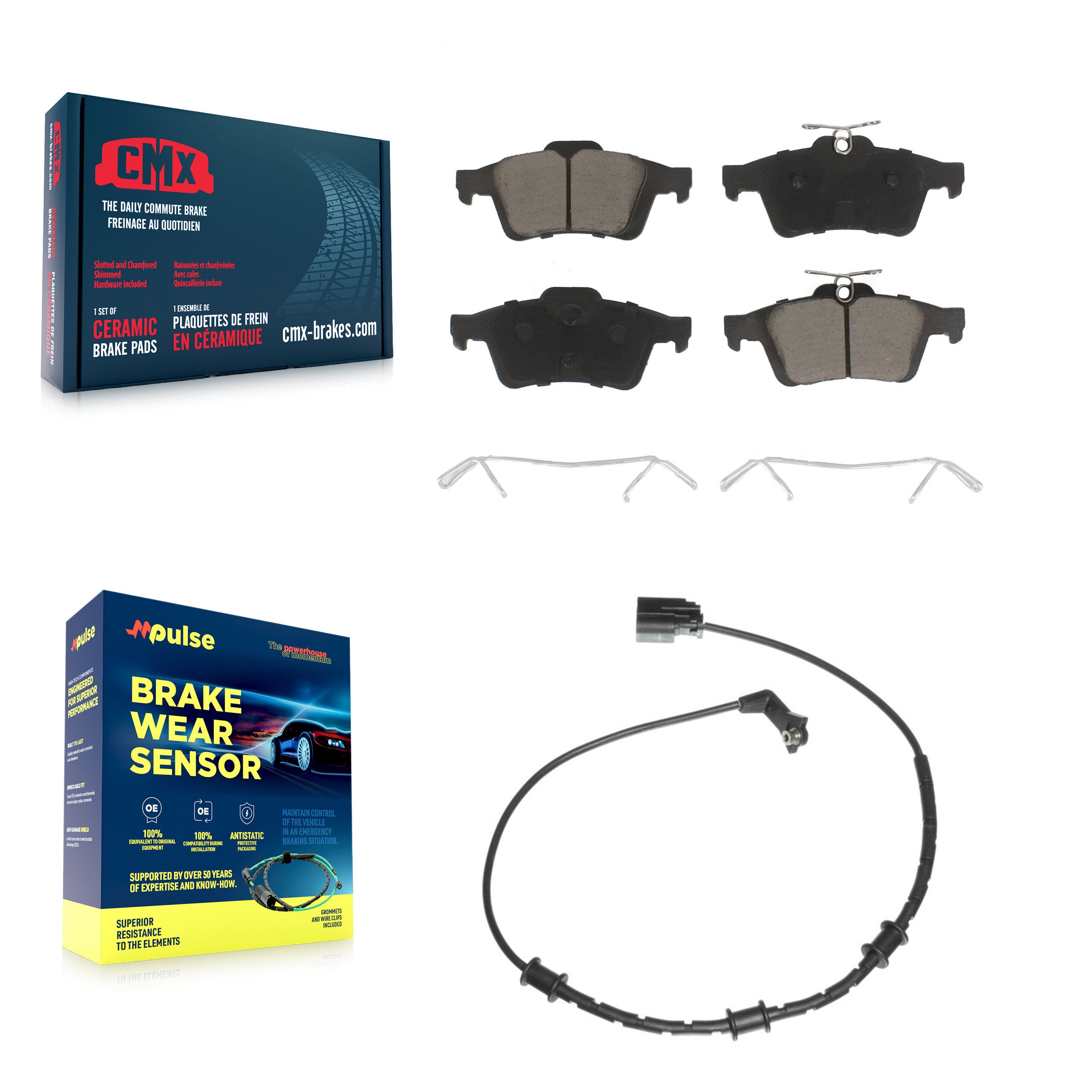 CMX KCW-100858 Disc Brake Pad for 2009-2015 Jaguar XF, Jaguar XJ, Jaguar XK & more - Rear product image
