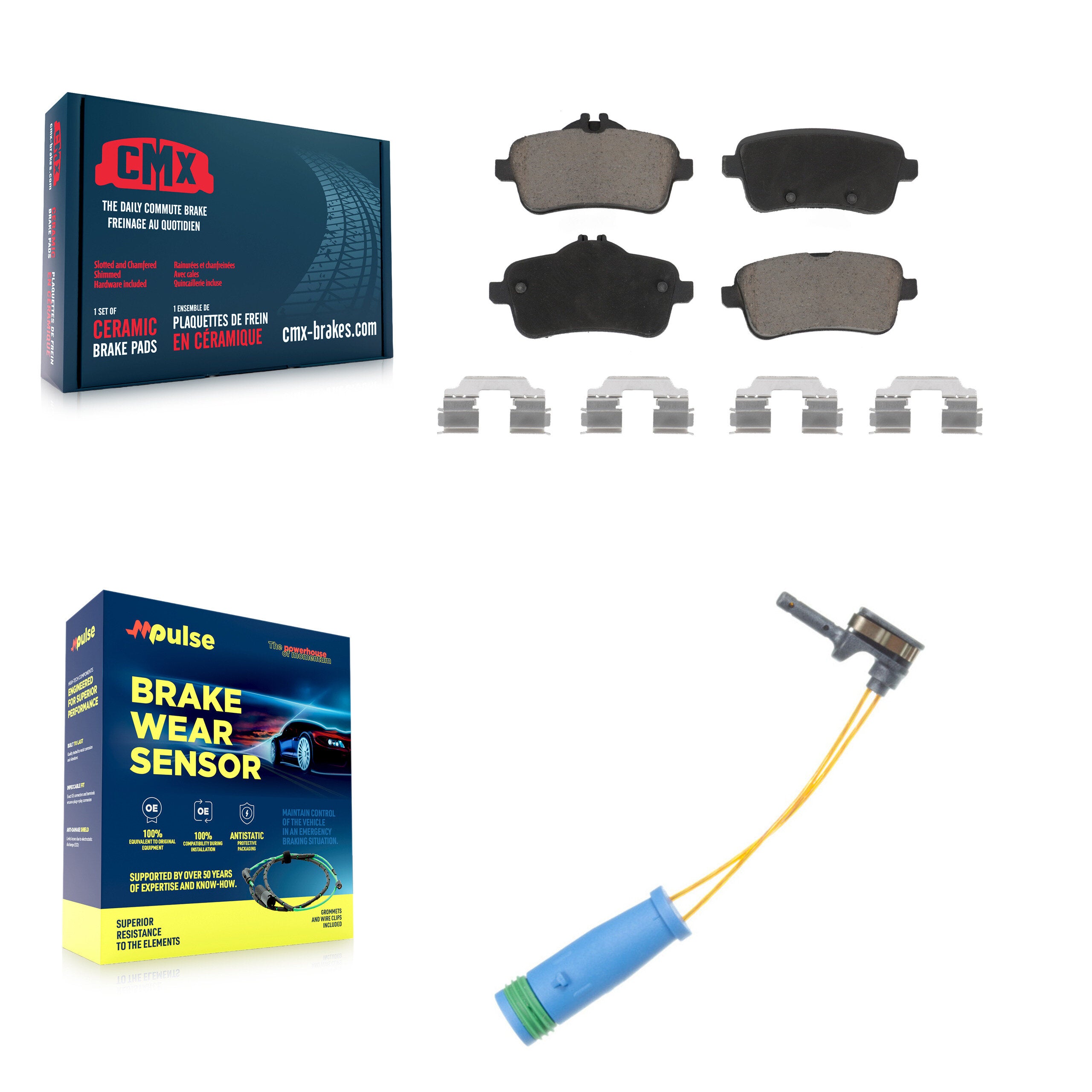 CMX KCW-100873 Disc Brake Pad for 2014-2019 Mercedes-Benz CLA45 AMG - Rear product image