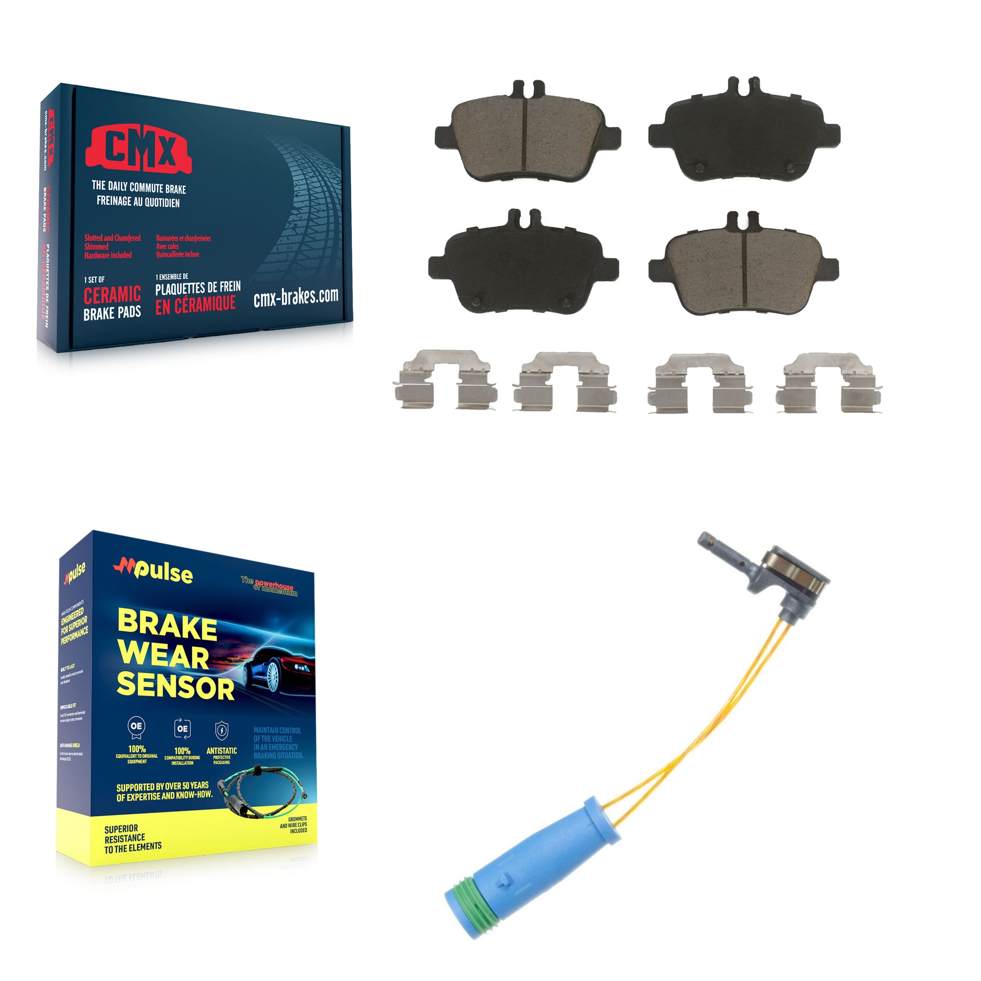 CMX KCW-100875 Disc Brake Pad for 2016-2019 Mercedes-Benz CLA250, Mercedes-Benz GLA250 - Rear product image