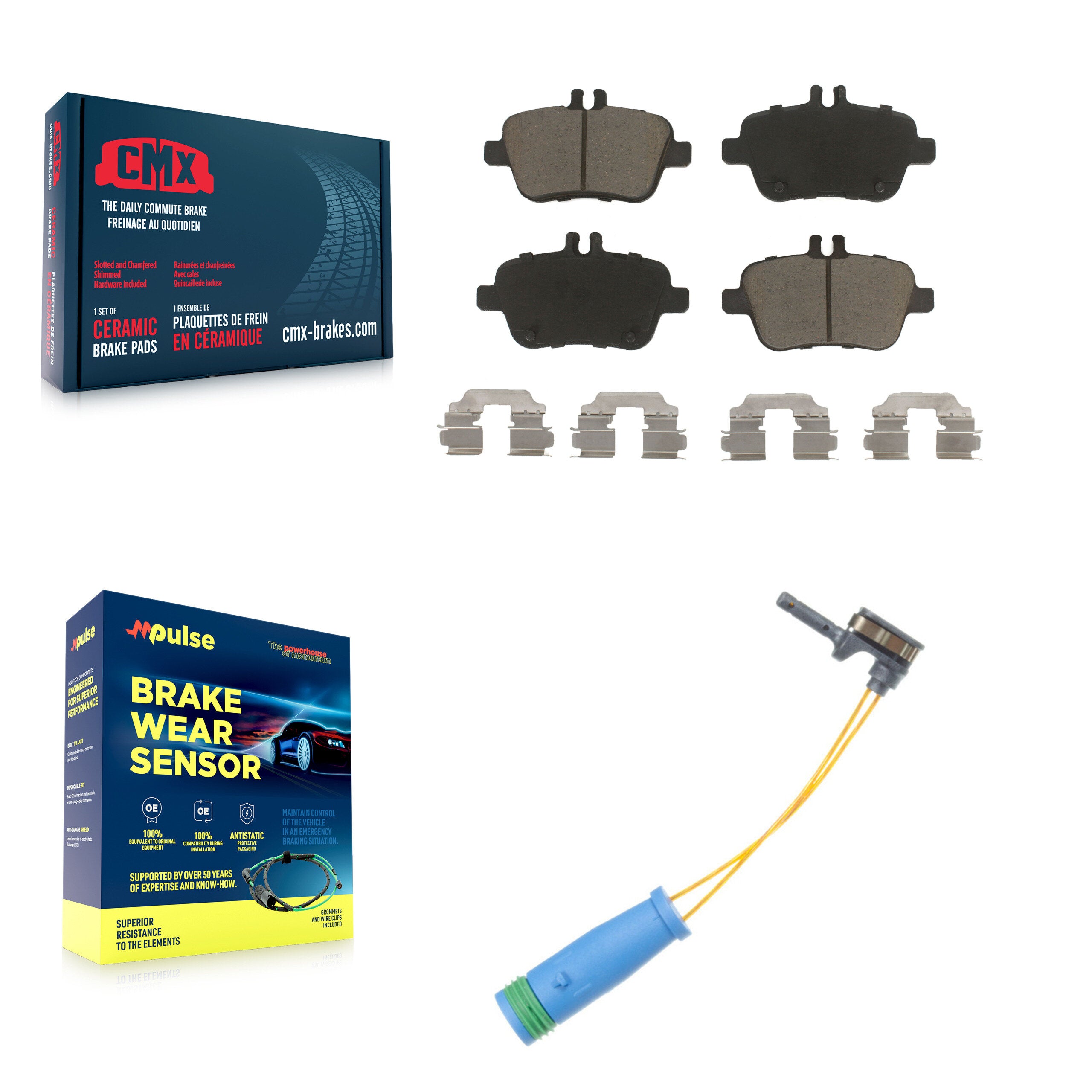CMX KCW-100875 Disc Brake Pad for 2016-2019 Mercedes-Benz CLA250, Mercedes-Benz GLA250 - Rear product image