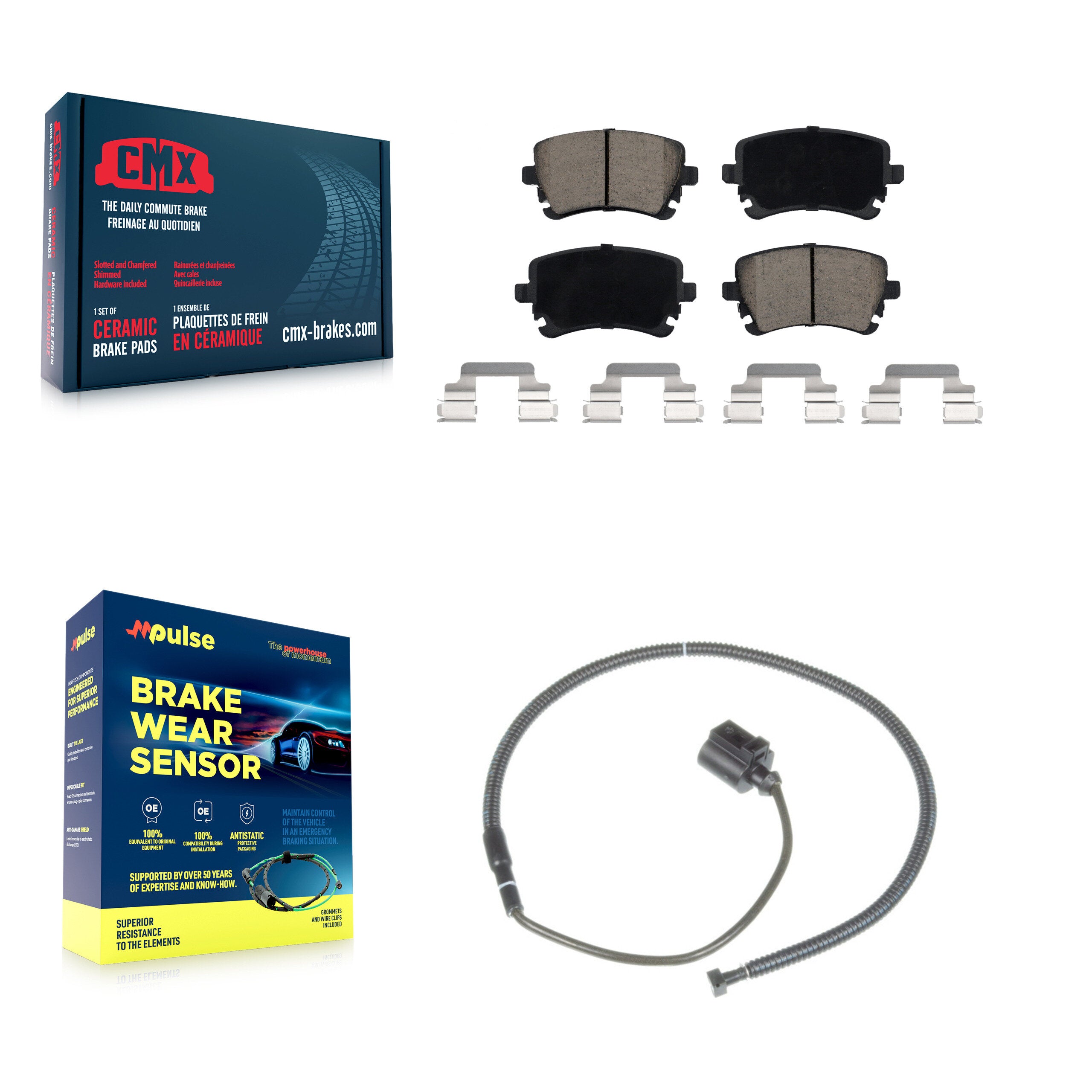 CMX KCW-100876 Disc Brake Pad for 2004-2011 Audi S6, Volkswagen Phaeton - Rear product image