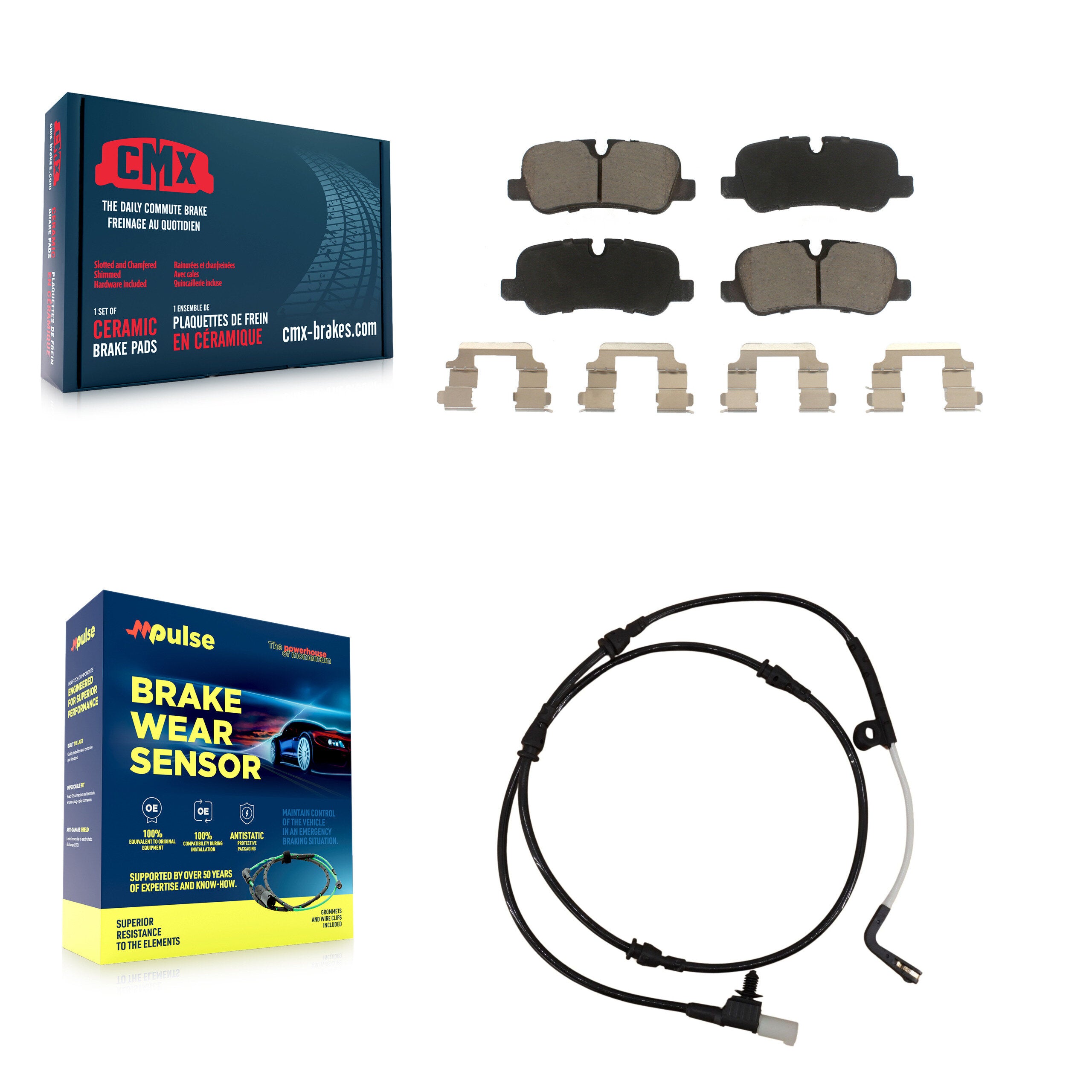 CMX KCW-100884 Disc Brake Pad for 2005-2016 Land Rover LR4, Land Rover Range Rover Sport, Land Rover LR3 - Rear product image