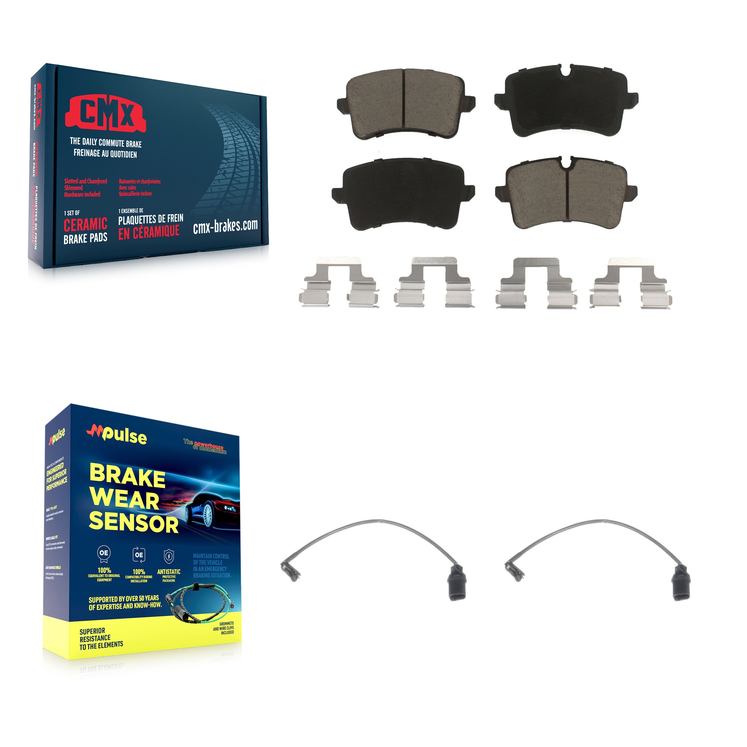 CMX KCW-100897 Disc Brake Pad for 2012-2018 Audi RS7, Porsche Macan, Audi A7 Quattro & more - Rear product image