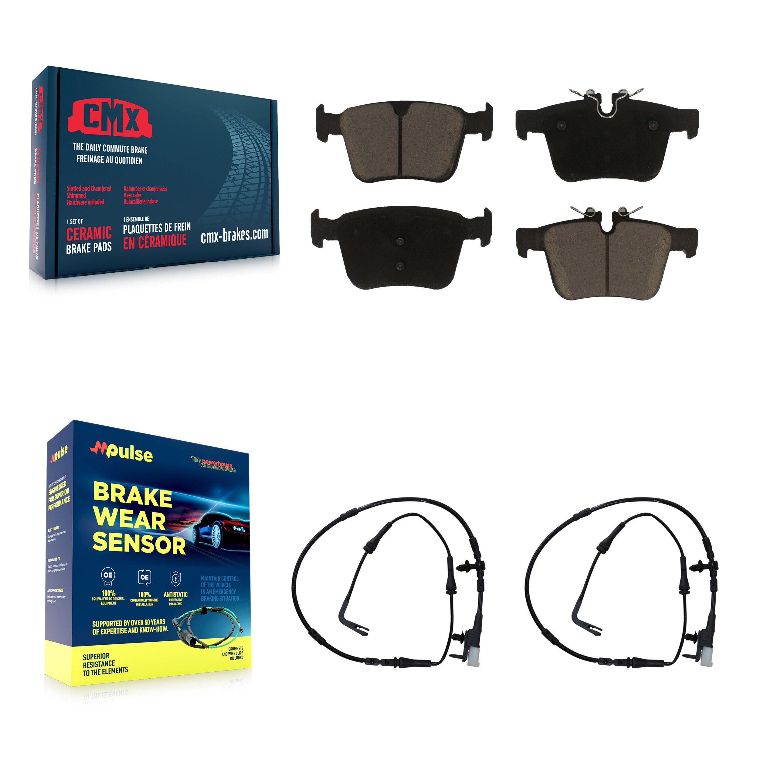 CMX KCW-100910 Disc Brake Pad for 2017-2024 Jaguar XF, Jaguar XE - Rear product image