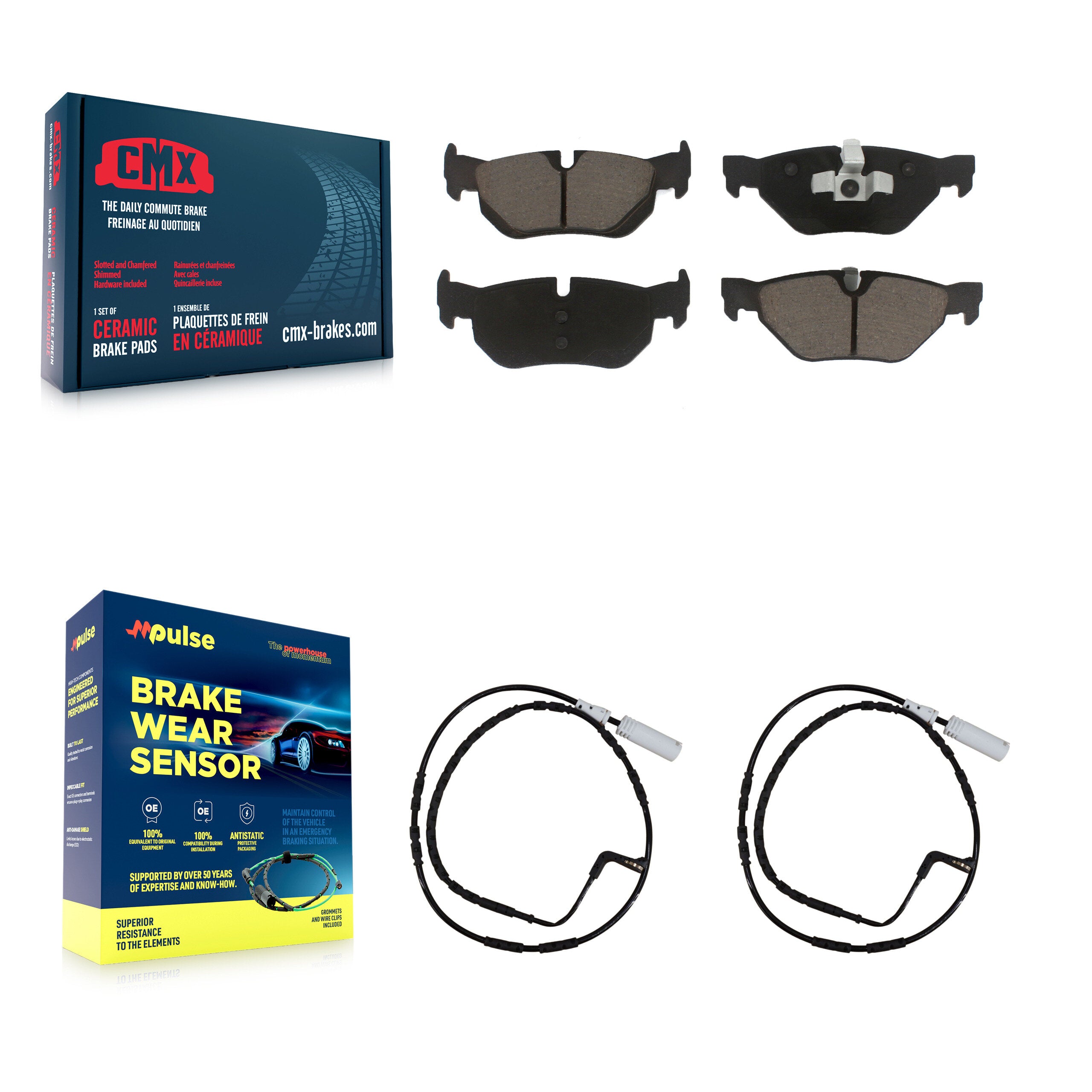 CMX KCW-100917 Disc Brake Pad for 2006-2012 BMW 120i, BMW 328i xDrive, BMW 128i & more - Rear product image