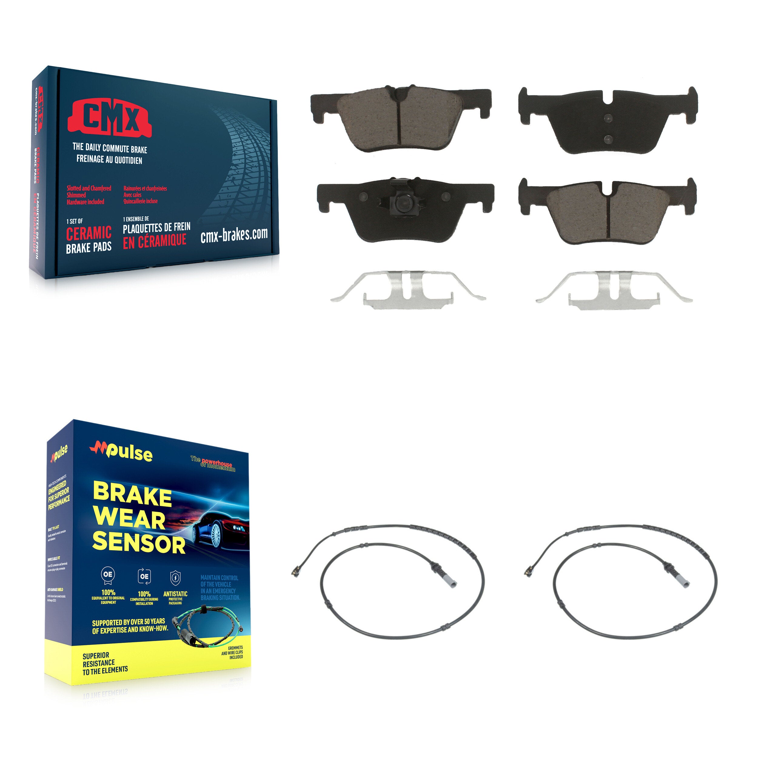 CMX KCW-100919 Disc Brake Pad for 2012-2021 BMW 230i, BMW 230i xDrive, BMW 330i xDrive & more - Rear product image
