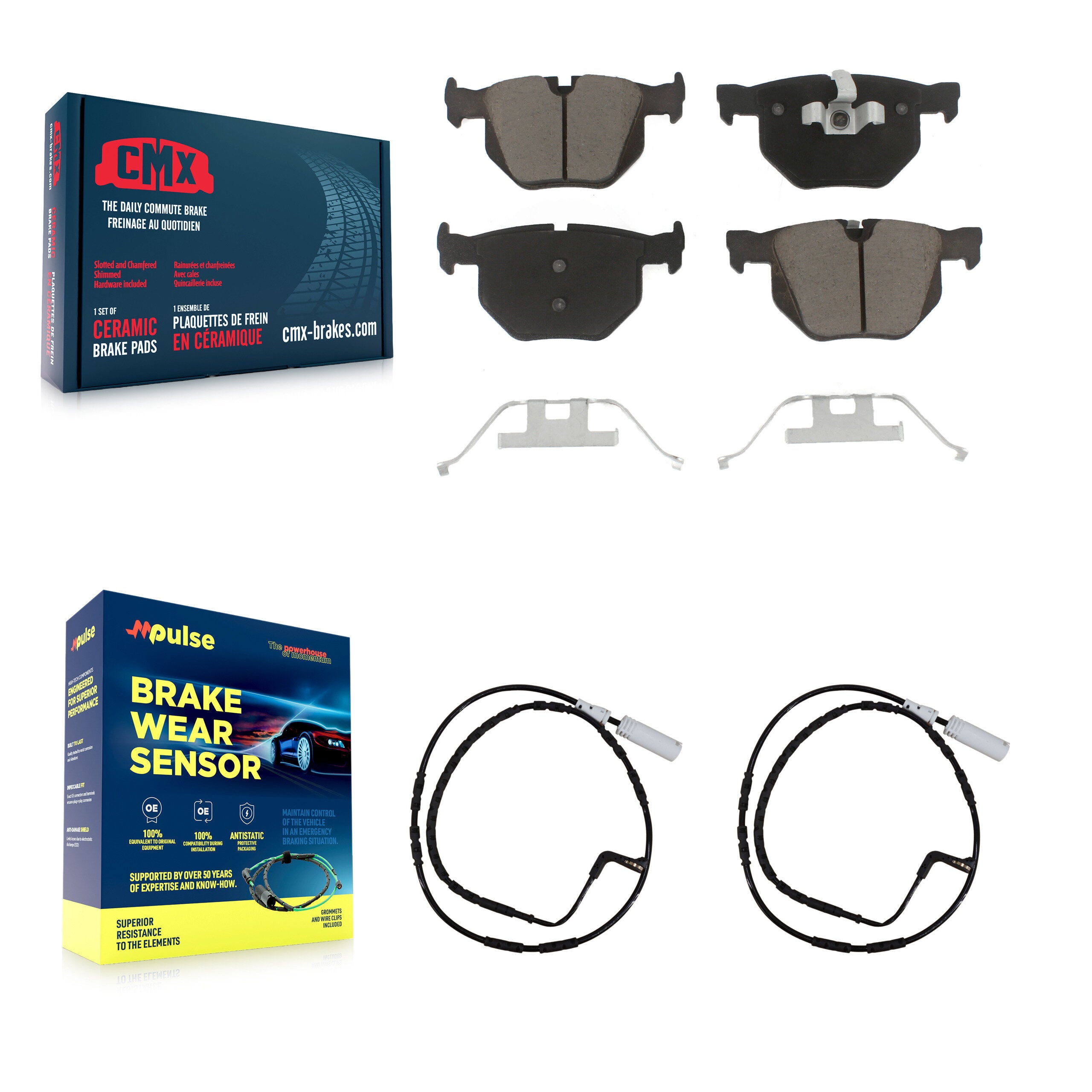 CMX KCW-100921 Disc Brake Pad for 2006-2010 BMW 335d, BMW 335i xDrive, BMW 335i & more - Rear product image