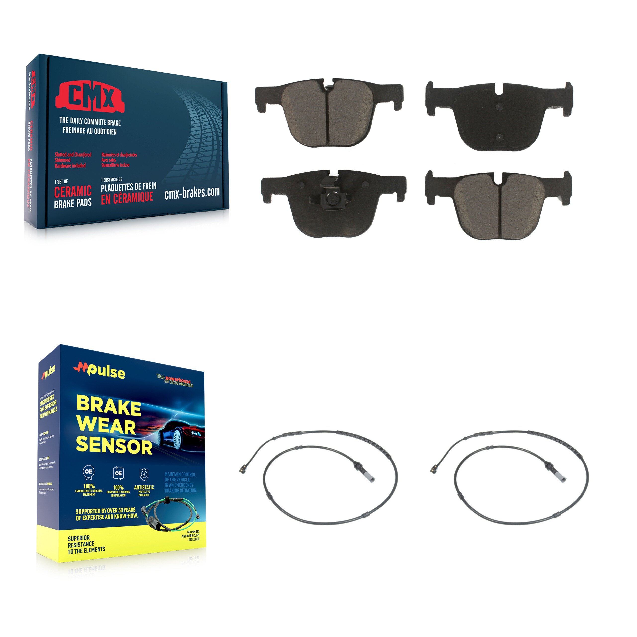 CMX KCW-100930 Disc Brake Pad for 2012-2020 BMW 430i, BMW 440i, BMW 330i & more - Rear product image