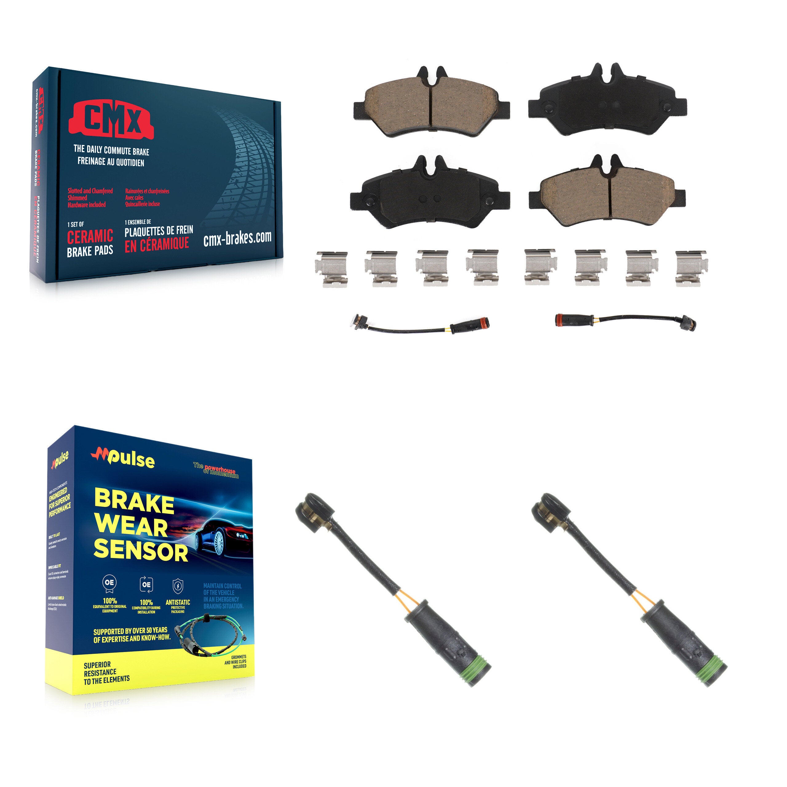 CMX KCW-100934 Disc Brake Pad for 2007-2018 Mercedes-Benz Sprinter 3500, Freightliner Sprinter 2500 - Rear product image