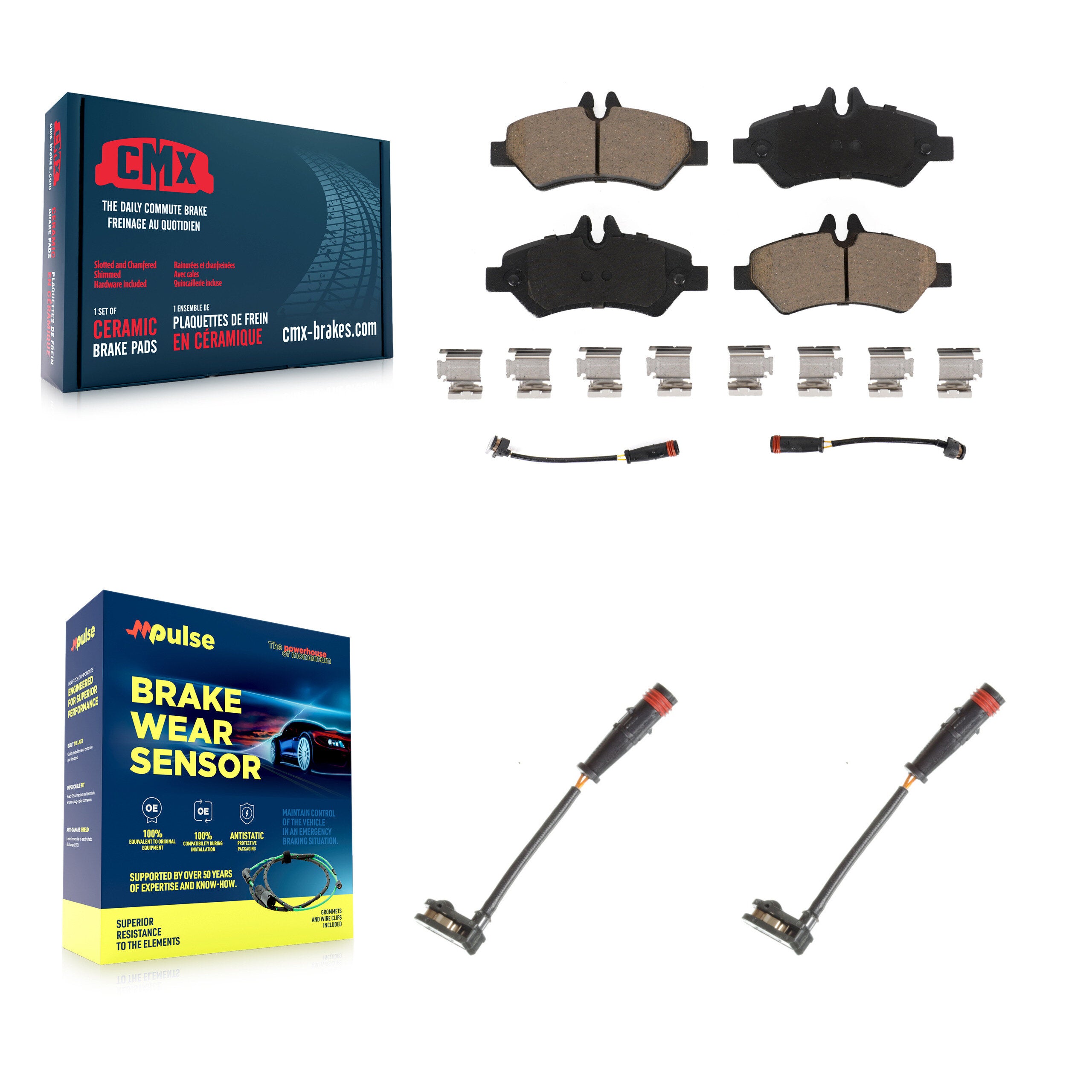 CMX KCW-100936 Disc Brake Pad for 2007-2018 Mercedes-Benz Sprinter 2500, Mercedes-Benz Sprinter 3500, Dodge Sprinter 2500 & more - Rear product image