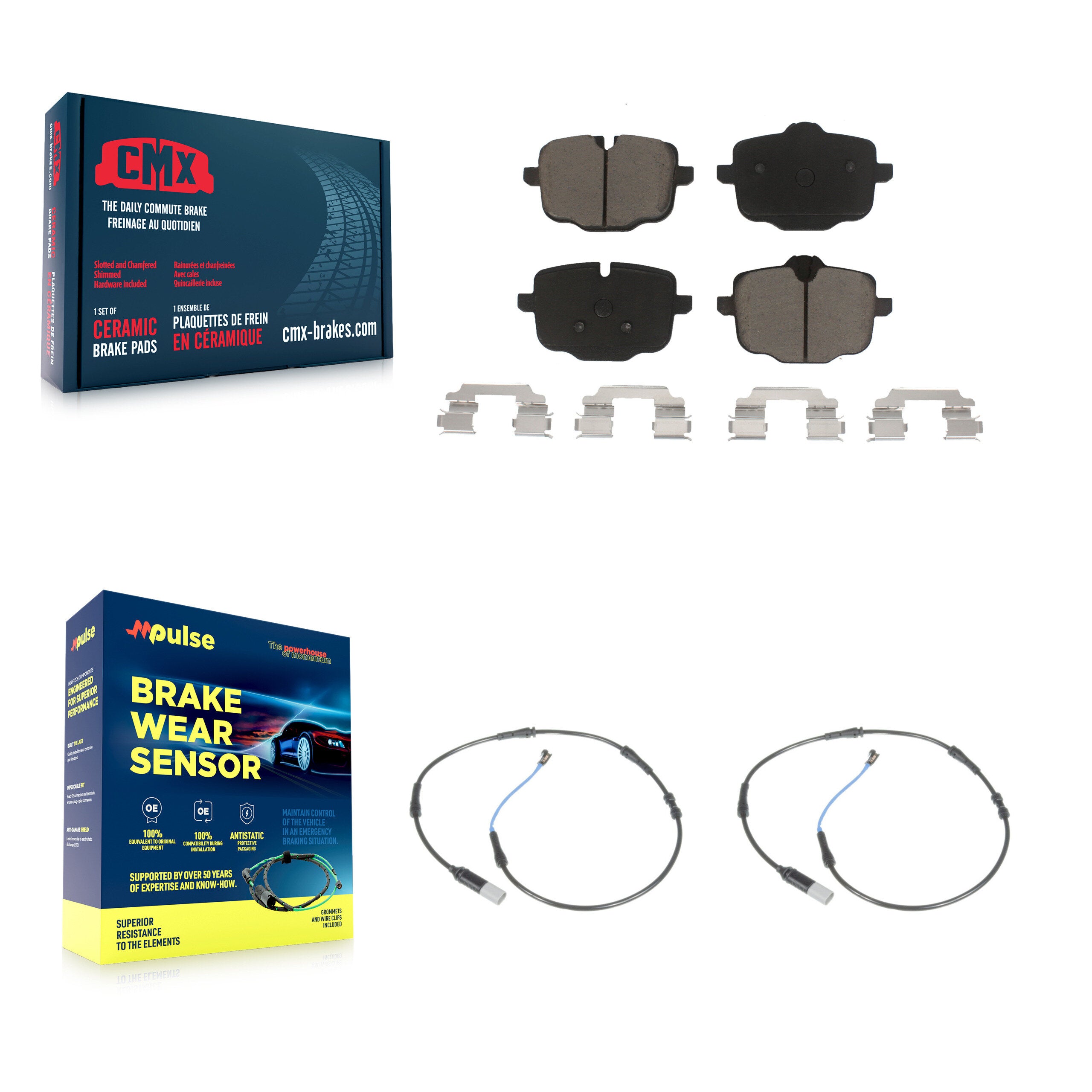 CMX KCW-100951 Disc Brake Pad for 2011-2019 BMW 640i, BMW 640i Gran Coupe, BMW 640i xDrive & more - Rear product image