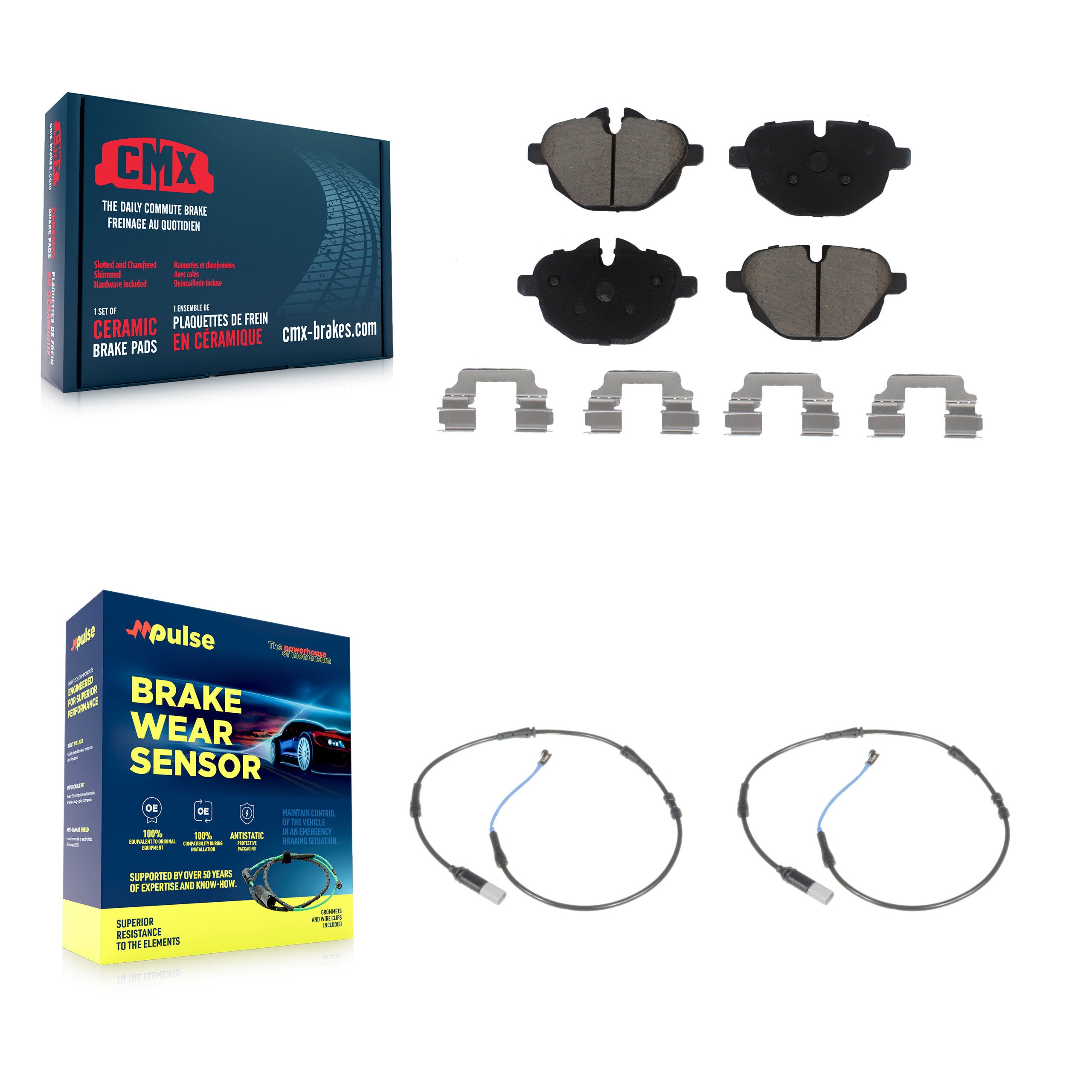 CMX KCW-100952 Disc Brake Pad for 2011-2016 BMW 535d, BMW 535d xDrive, BMW 535i & more - Rear product image