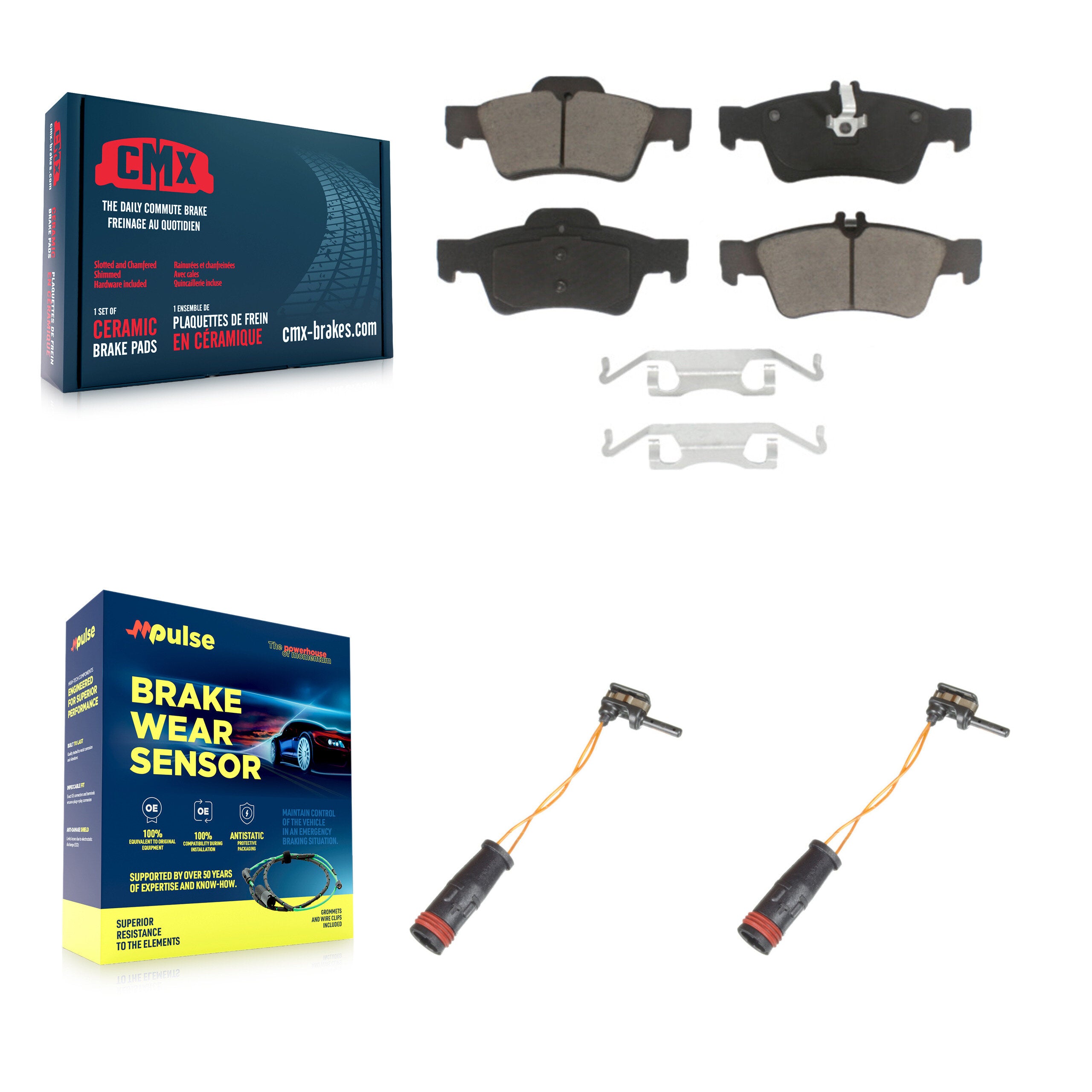 CMX KCW-100968 Disc Brake Pad for 2003-2018 Mercedes-Benz E400, Mercedes-Benz CLS400, Mercedes-Benz E350 & more - Rear product image