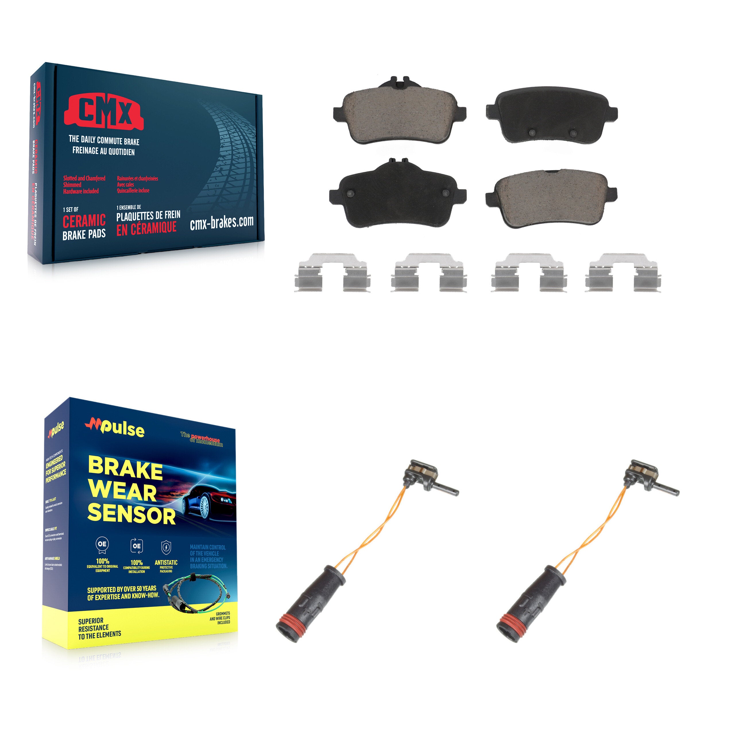 CMX KCW-100970 Disc Brake Pad for 2012-2020 Mercedes-Benz GLE400, Mercedes-Benz GLE43 AMG, Mercedes-Benz GLS350d & more - Rear product image