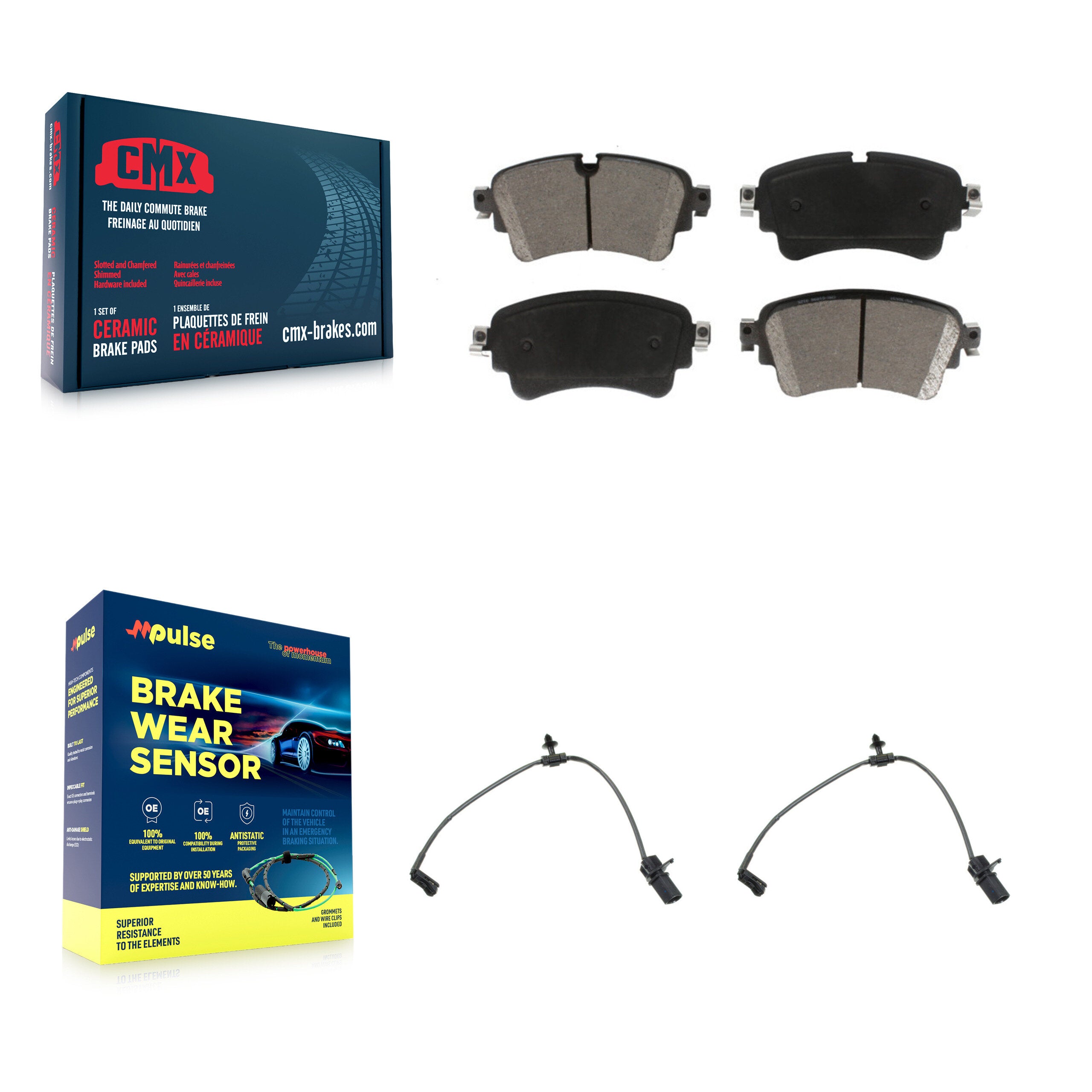 CMX KCW-100975 Disc Brake Pad for 2017-2021 Audi RS5, Audi RS5 Sportback, Audi A4 & more - Rear product image