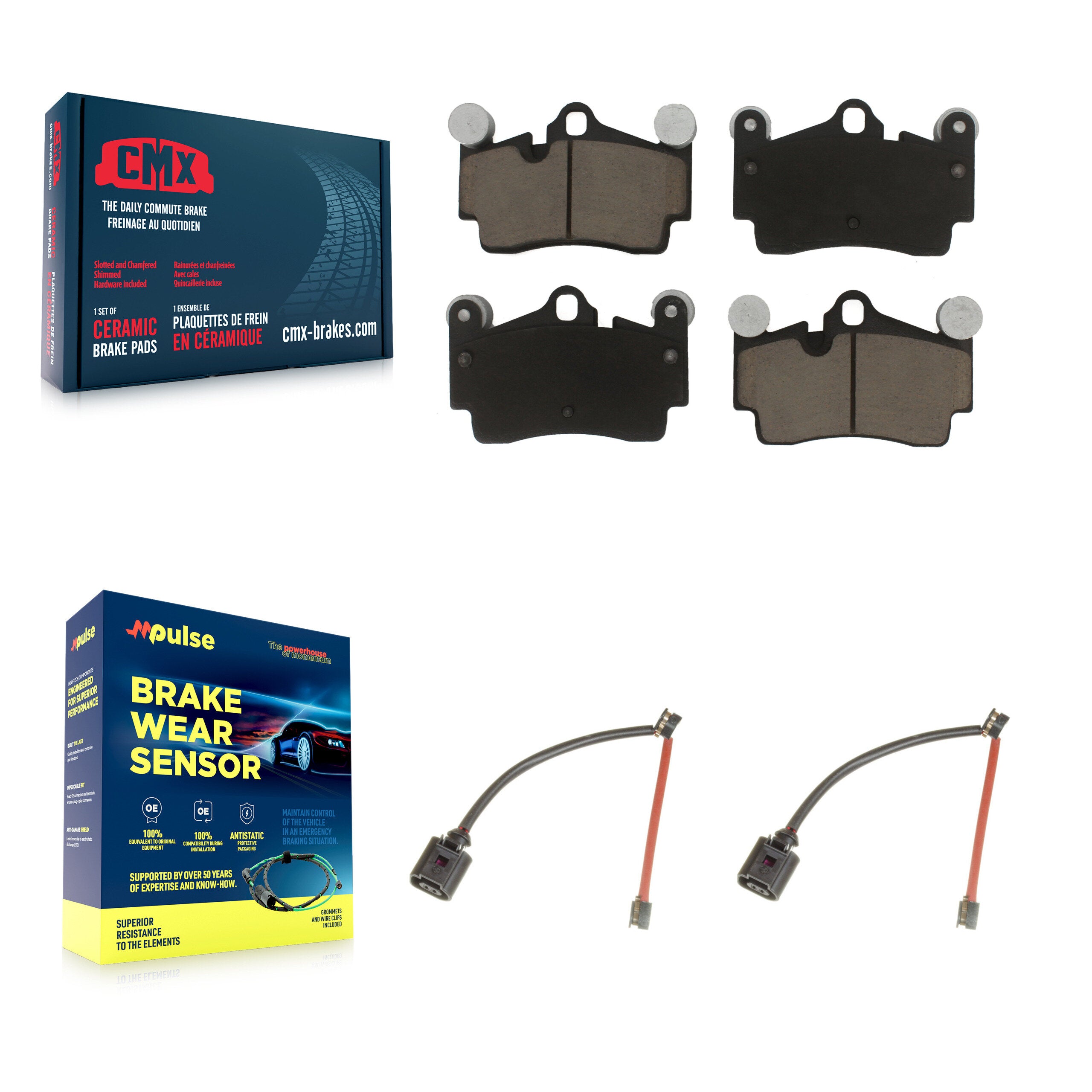 CMX KCW-100983 Disc Brake Pad for 2003-2015 Audi Q7, Porsche Cayenne, Volkswagen Touareg - Rear product image