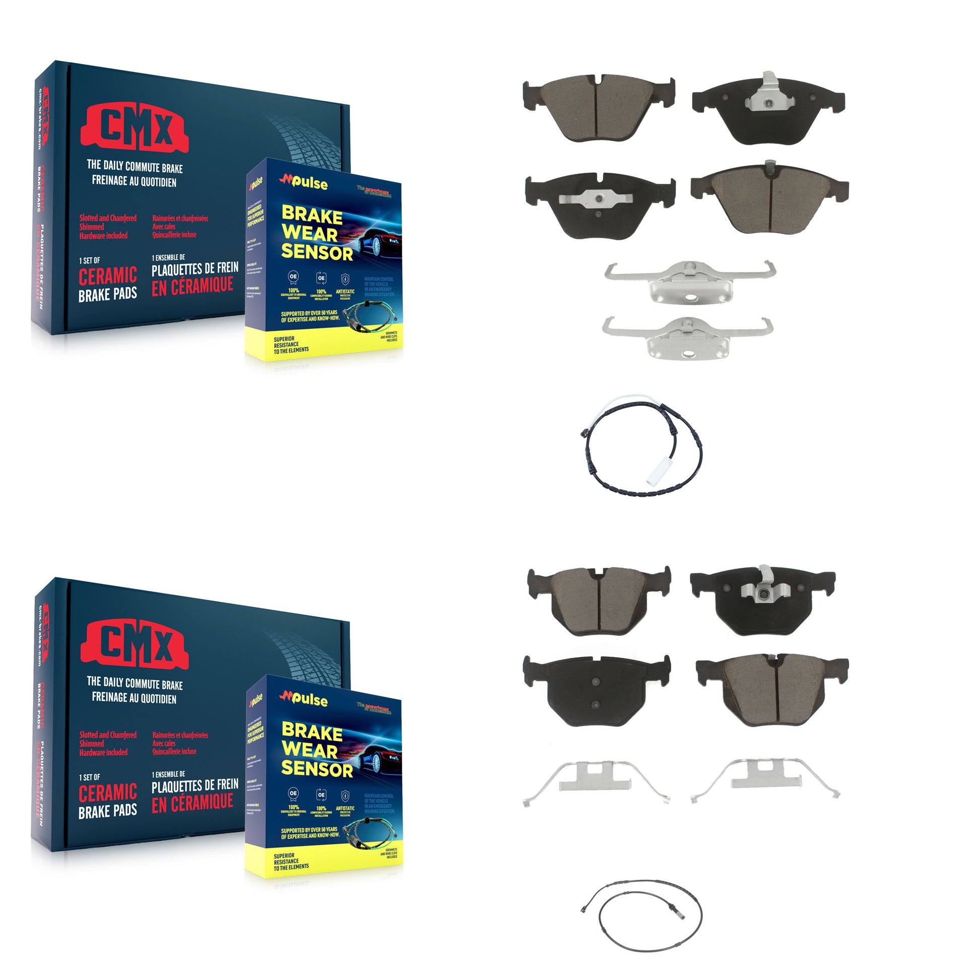 CMX KCW-101009 Disc Brake Pad for 2011-2013 BMW 335i xDrive - Front and Rear product image