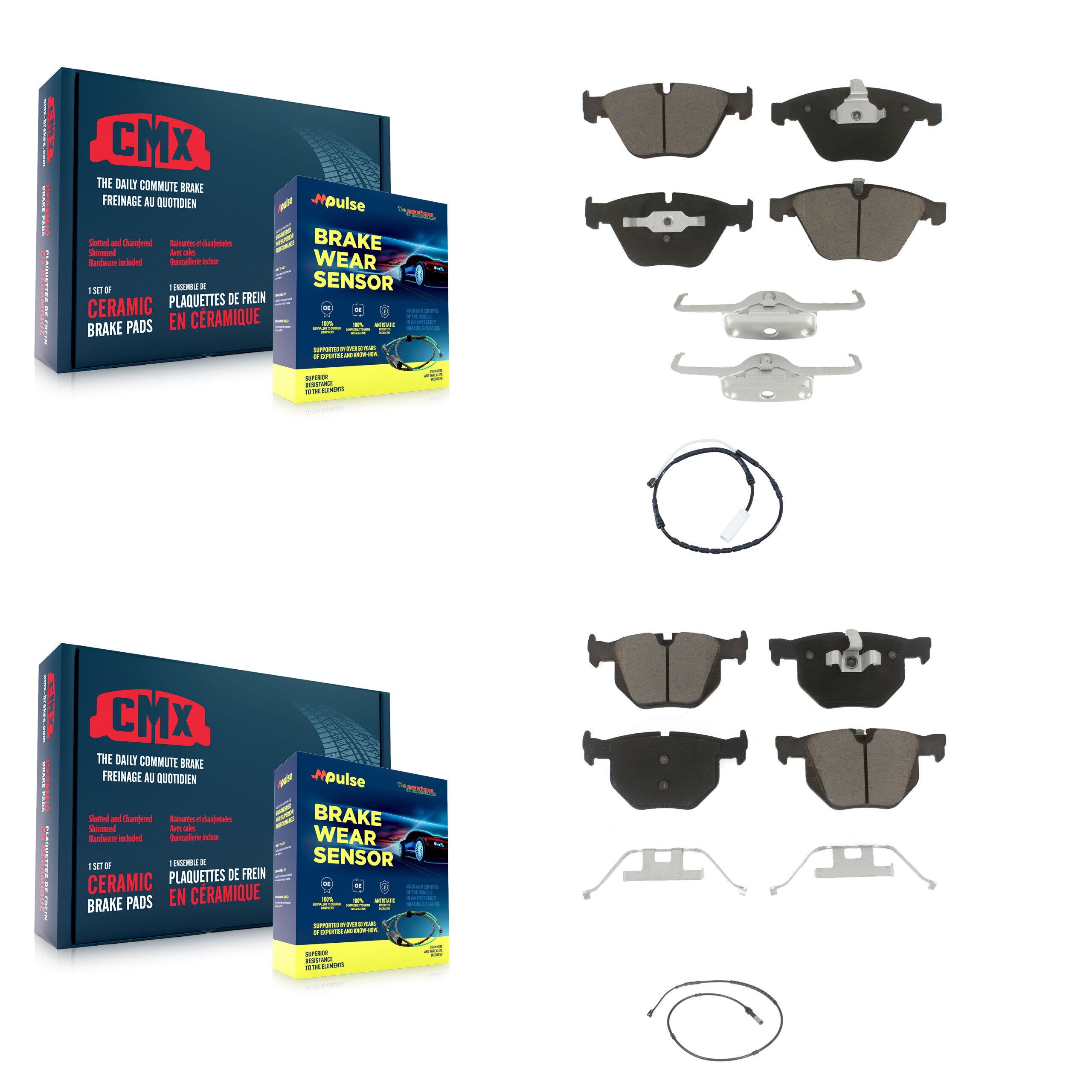 CMX KCW-101009 Disc Brake Pad for 2011-2013 BMW 335i xDrive - Front and Rear product image
