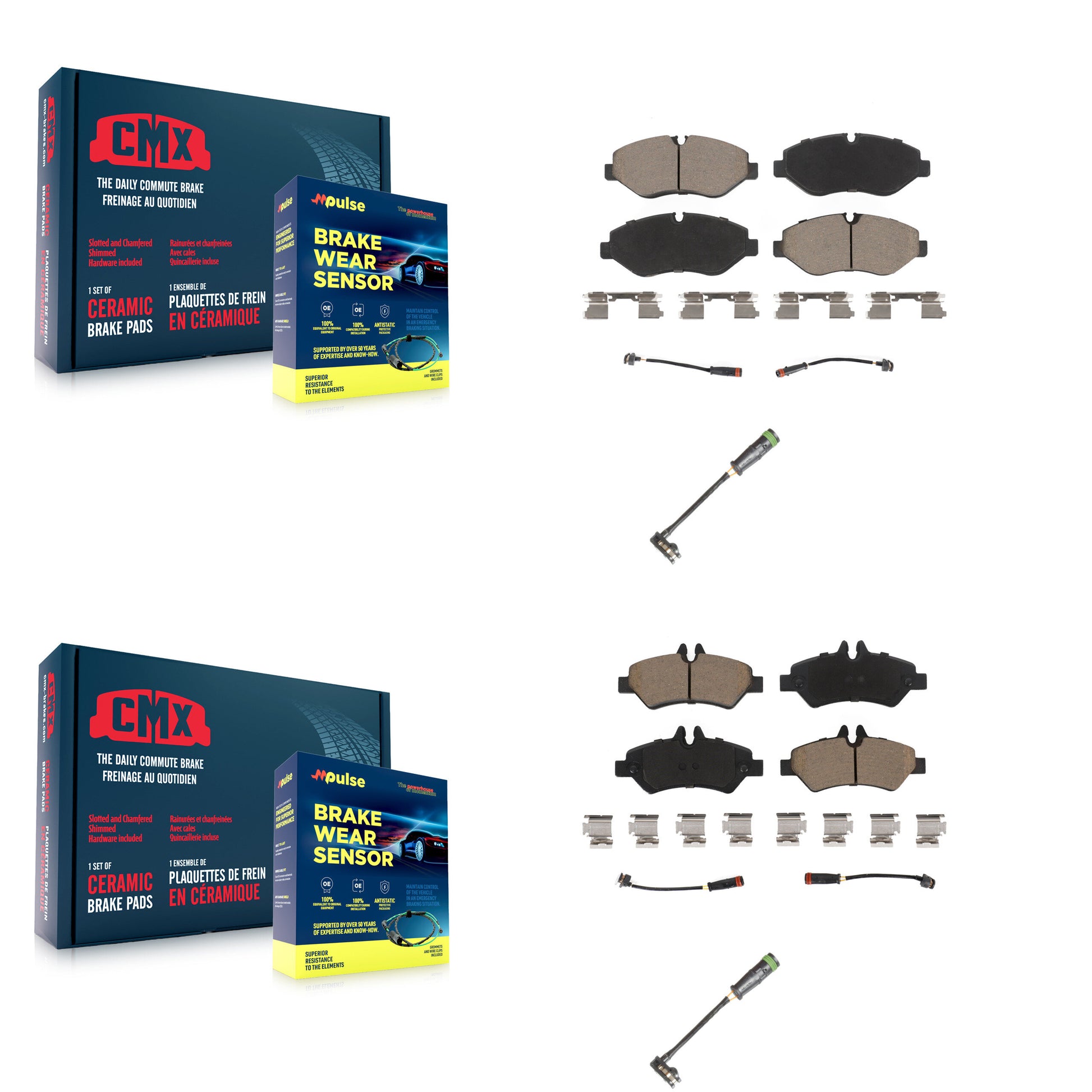 CMX KCW-101010 Disc Brake Pad for 2010-2018 Freightliner Sprinter 2500 - Front and Rear product image