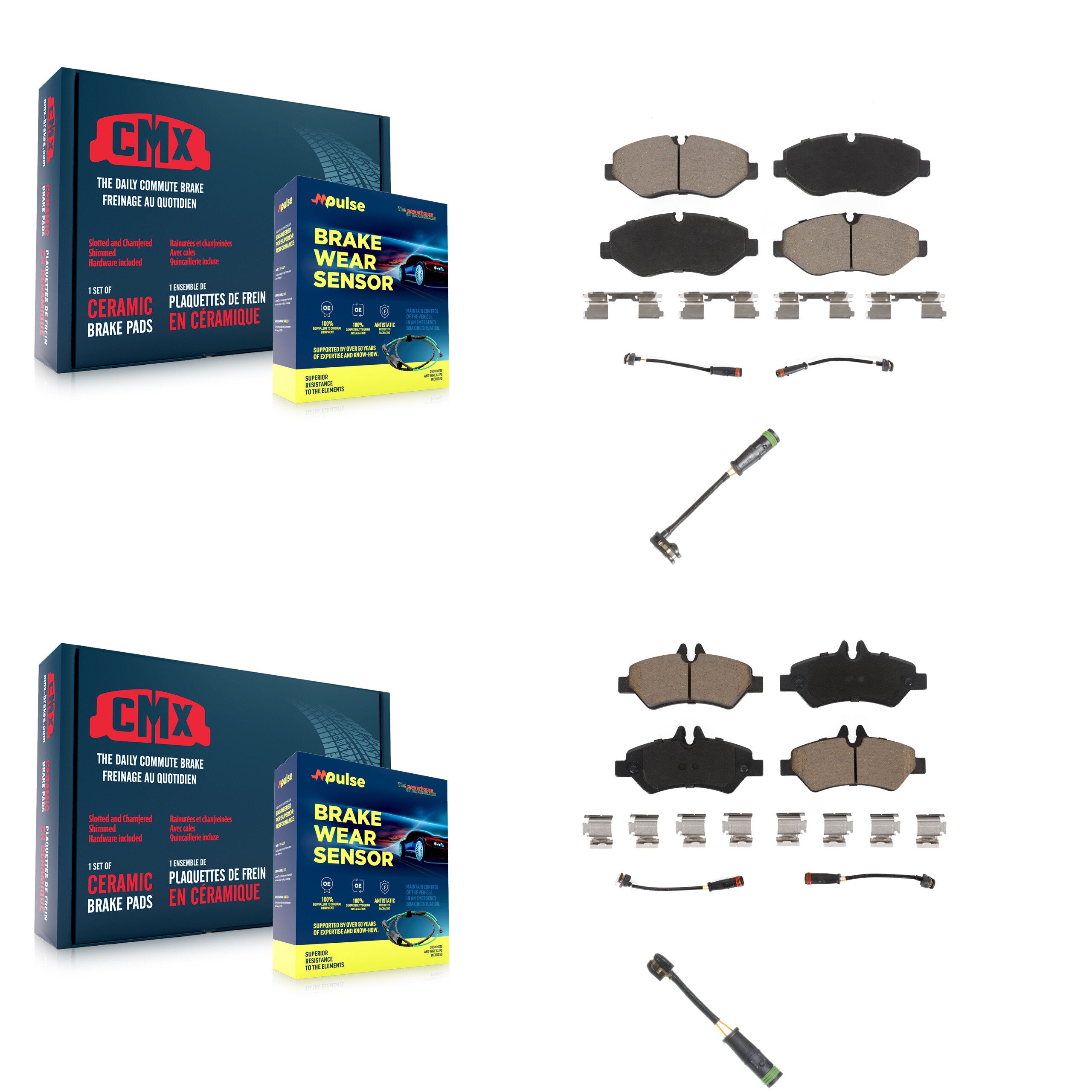 CMX KCW-101011 Disc Brake Pad for 2007-2009 Freightliner Sprinter 2500 - Front and Rear product image