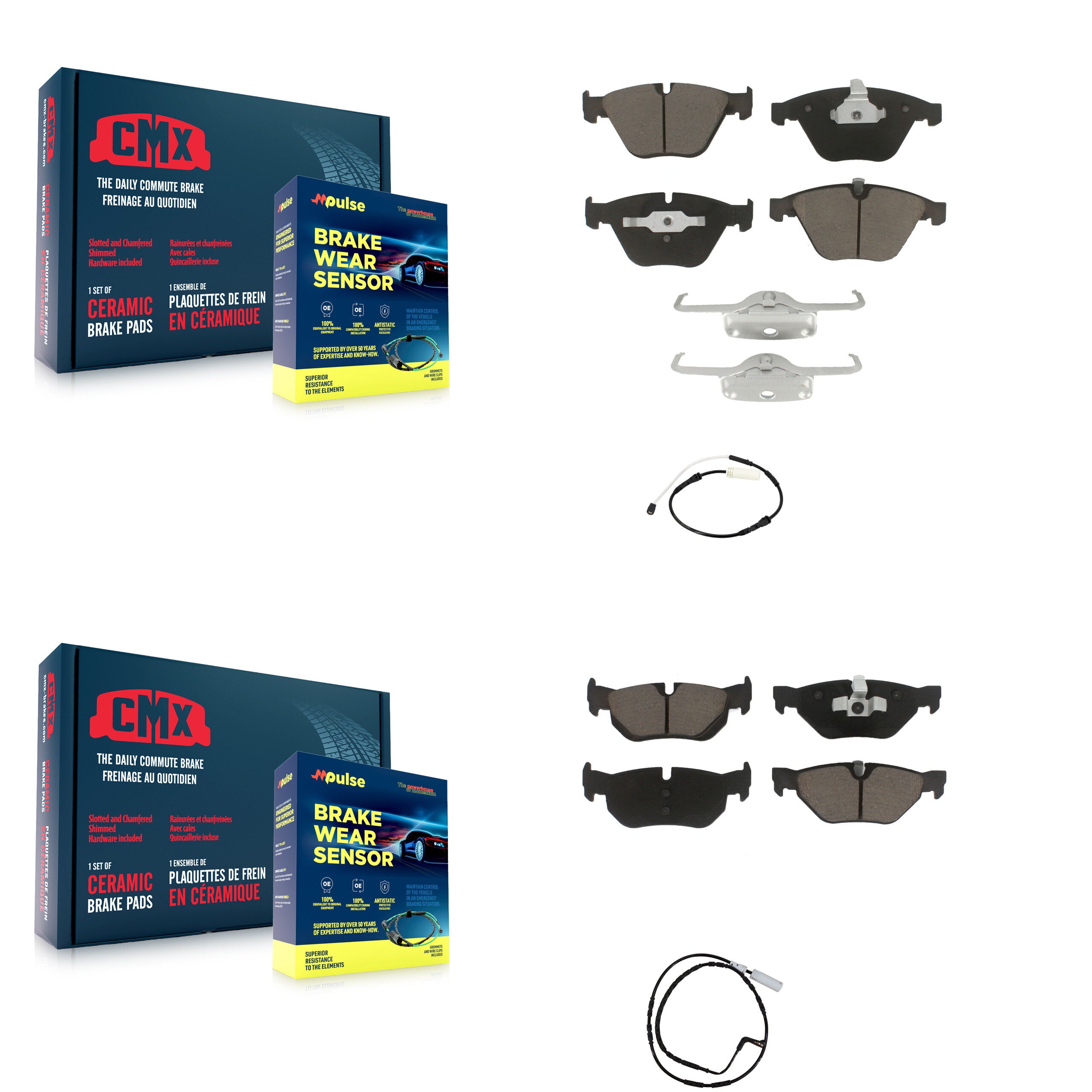 CMX KCW-101014 Disc Brake Pad for 2010-2011 BMW 323i, BMW 328i - Front and Rear product image