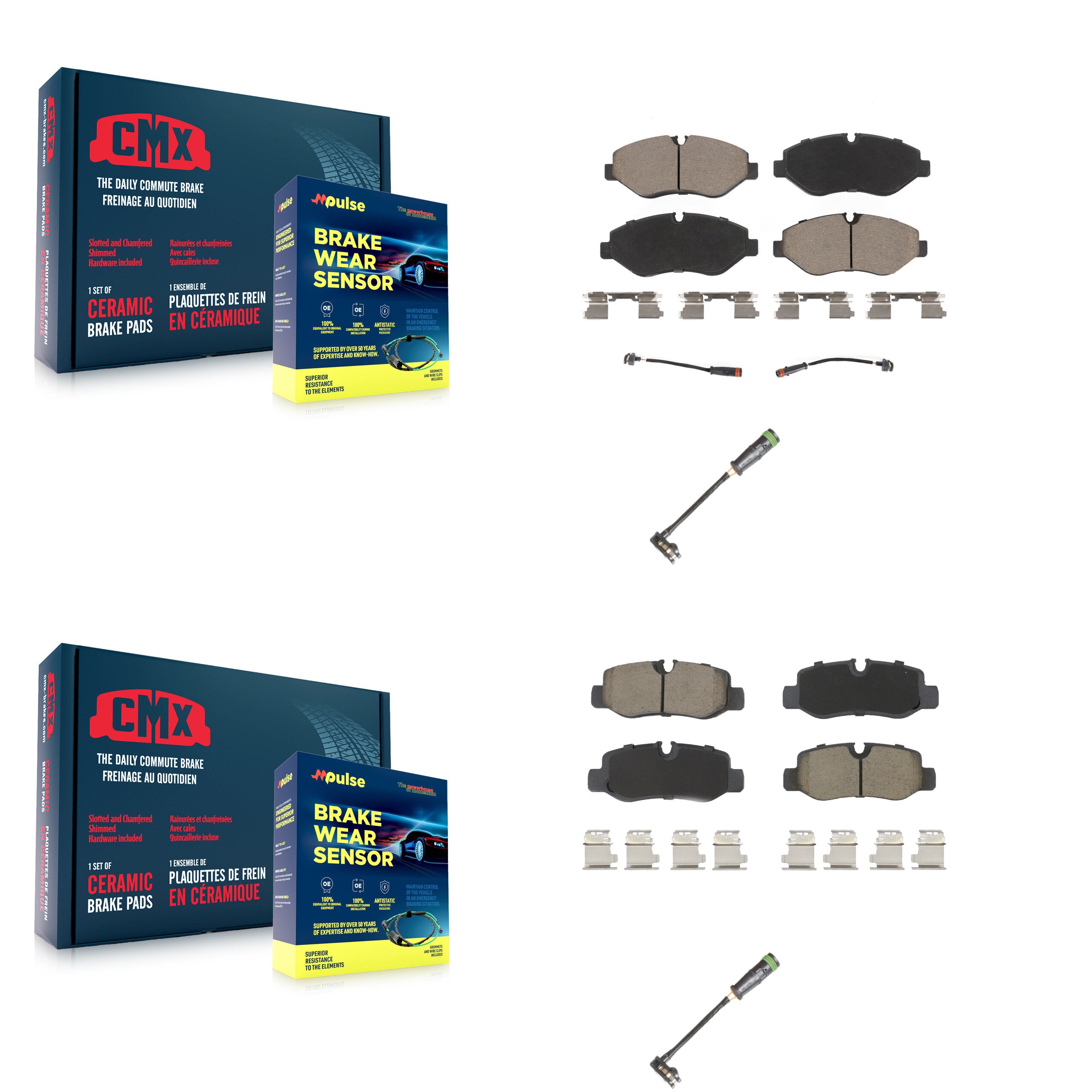 CMX KCW-101020 Disc Brake Pad for 2016-2021 Mercedes-Benz Metris - Front and Rear product image