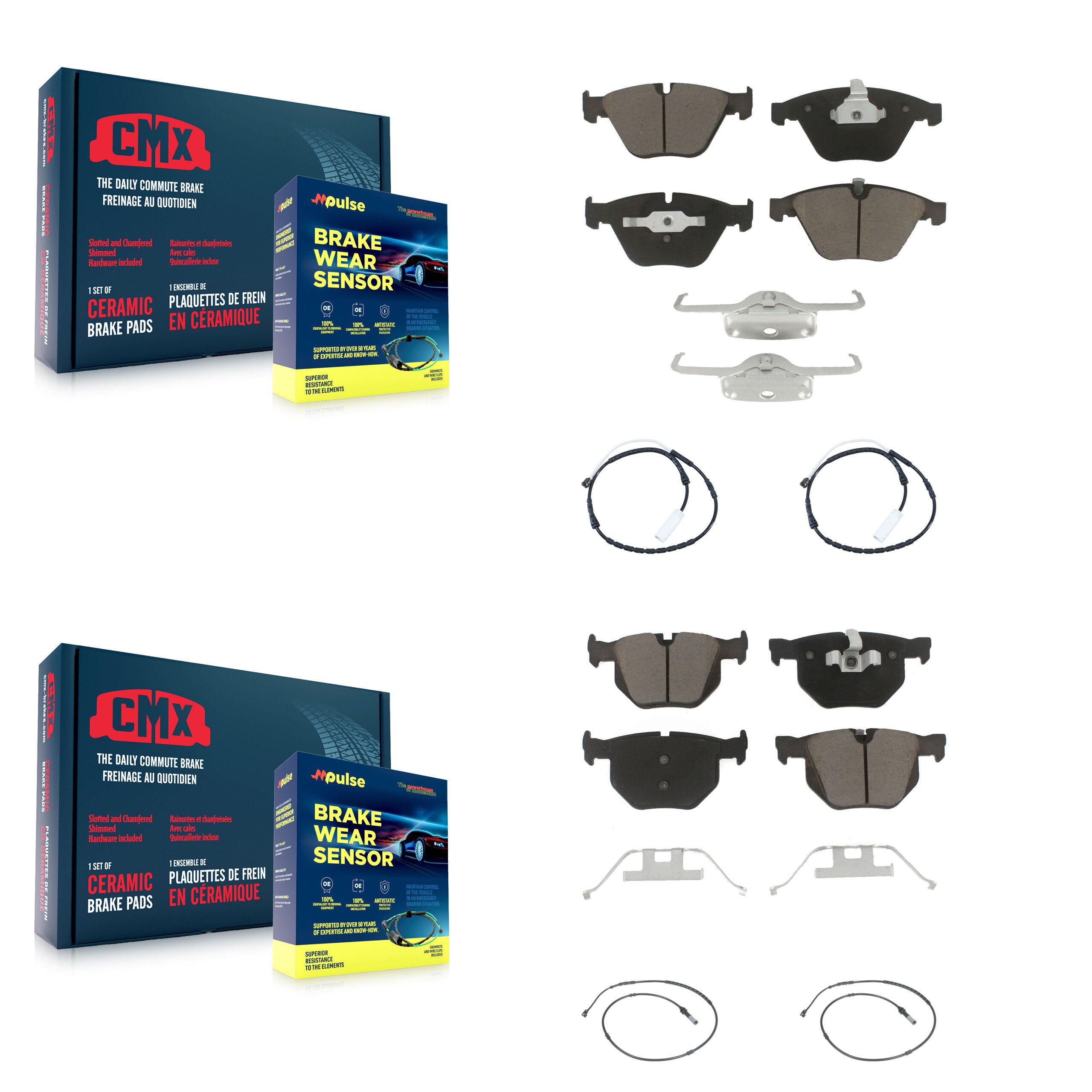 CMX KCW-101021 Disc Brake Pad for 2011-2013 BMW 335i xDrive - Front and Rear product image