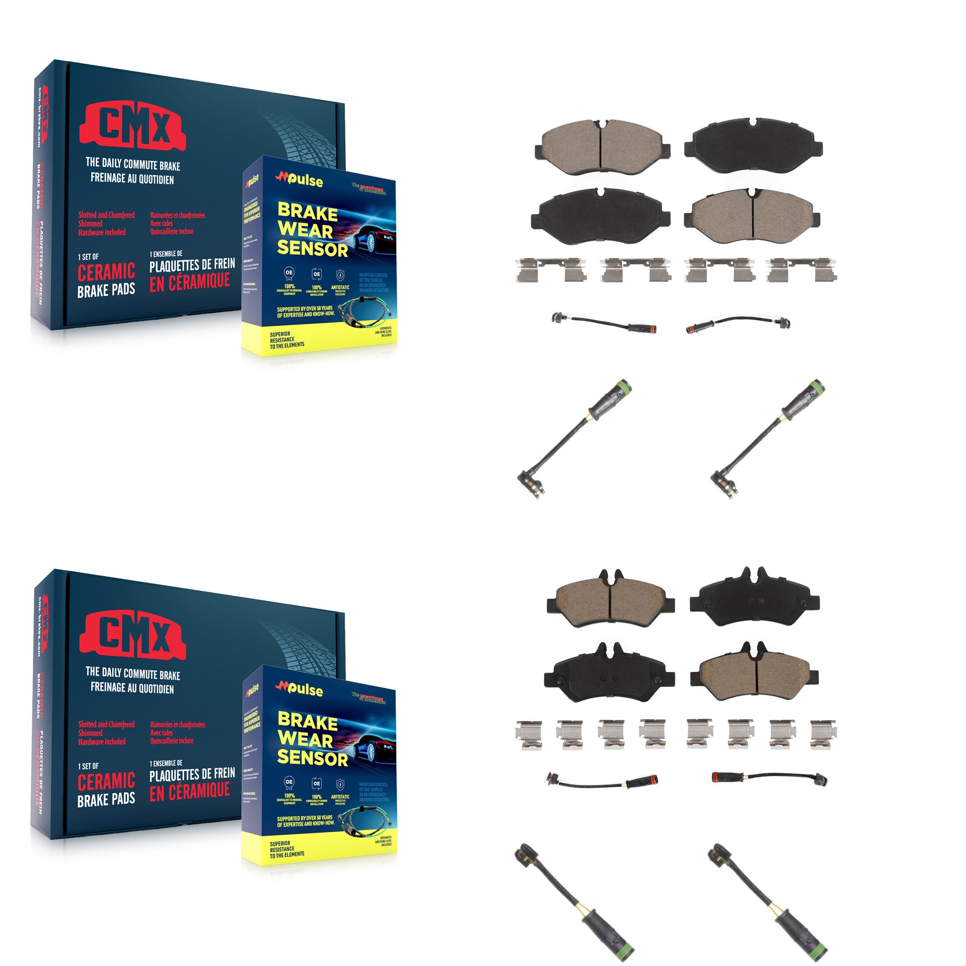 CMX KCW-101032 Disc Brake Pad for 2007-2009 Freightliner Sprinter 2500 - Front and Rear product image